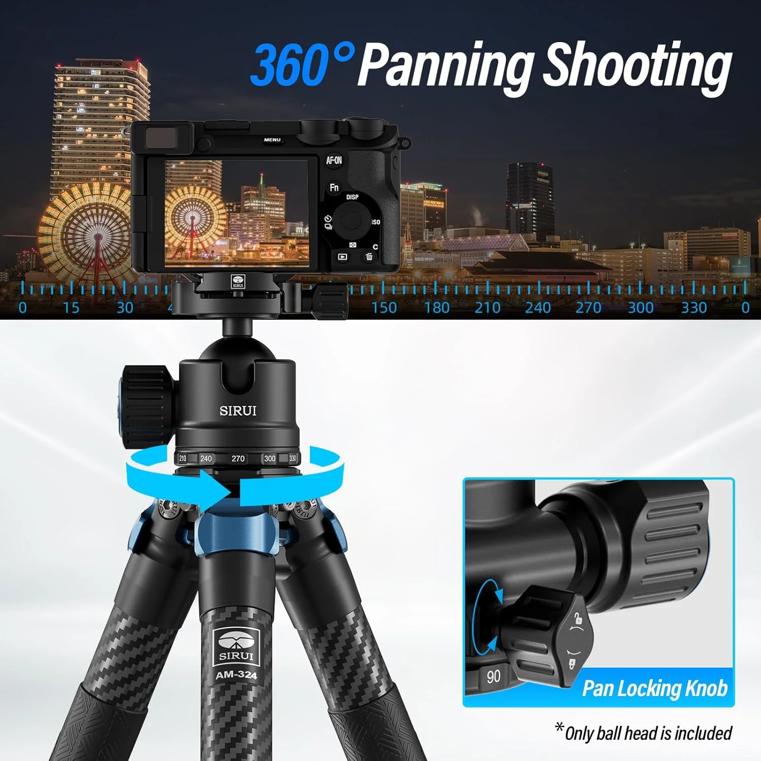 سر سه پایه توپی با مرکز ثقل پایین SIRUI AM-40، سر سه پایه آلومینیومی با سر توپی 40 میلیمتری، پایه چرخان 360 درجه، تراز حباب، صفحه QR، ظرفیت بار تا 40 کیلوگرم سر سه پایه توپی با مرکز ثقل پایین SIRUI AM-40، سر سه پایه آلومینیومی با سر توپی 40 میلیمتری، پایه چرخان 360 درجه، تراز حباب، صفحه QR، ظرفیت بار تا 40 کیلوگرم