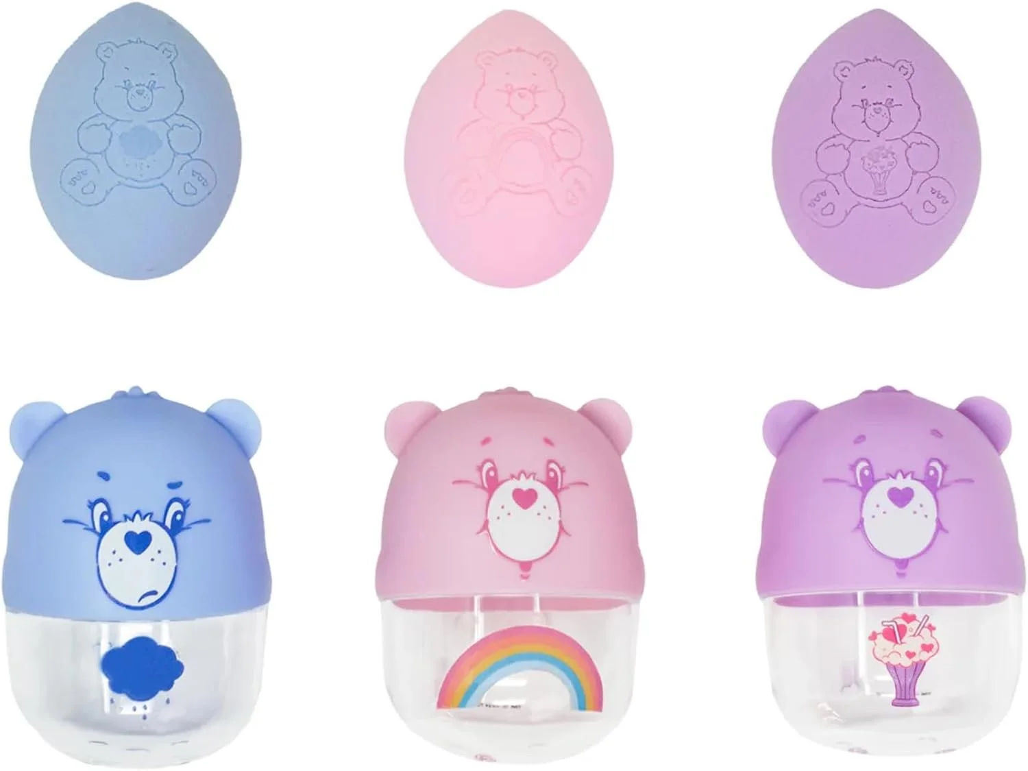 مجموعه اسفنج آرایشی و کیف خرسی مراقبت از ایمپرشنز ونیتی، نگهدارنده کپسولی بیوتی بلندر با تهویه، اسفنج قطره اشکی بدون لاتکس برای کرم پودر مایع و کانسیلر