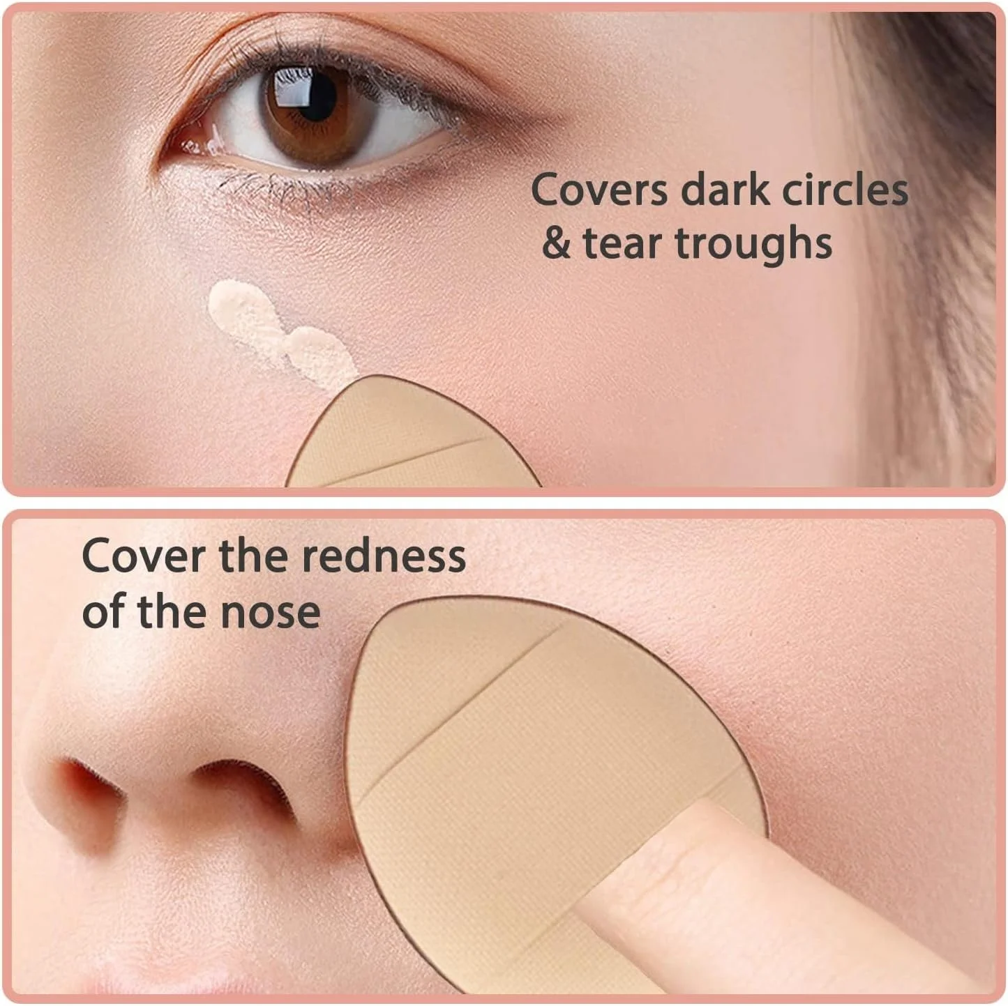 پدهای پودری انگشتی کوچک ieron، 10 عددی، پدهای پودری نرم آرایشی برای کرم پودر، کانسیلر، اسفنج آرایشی، پودر معدنی، ابزار آرایشی خشک و مرطوب (زرد)