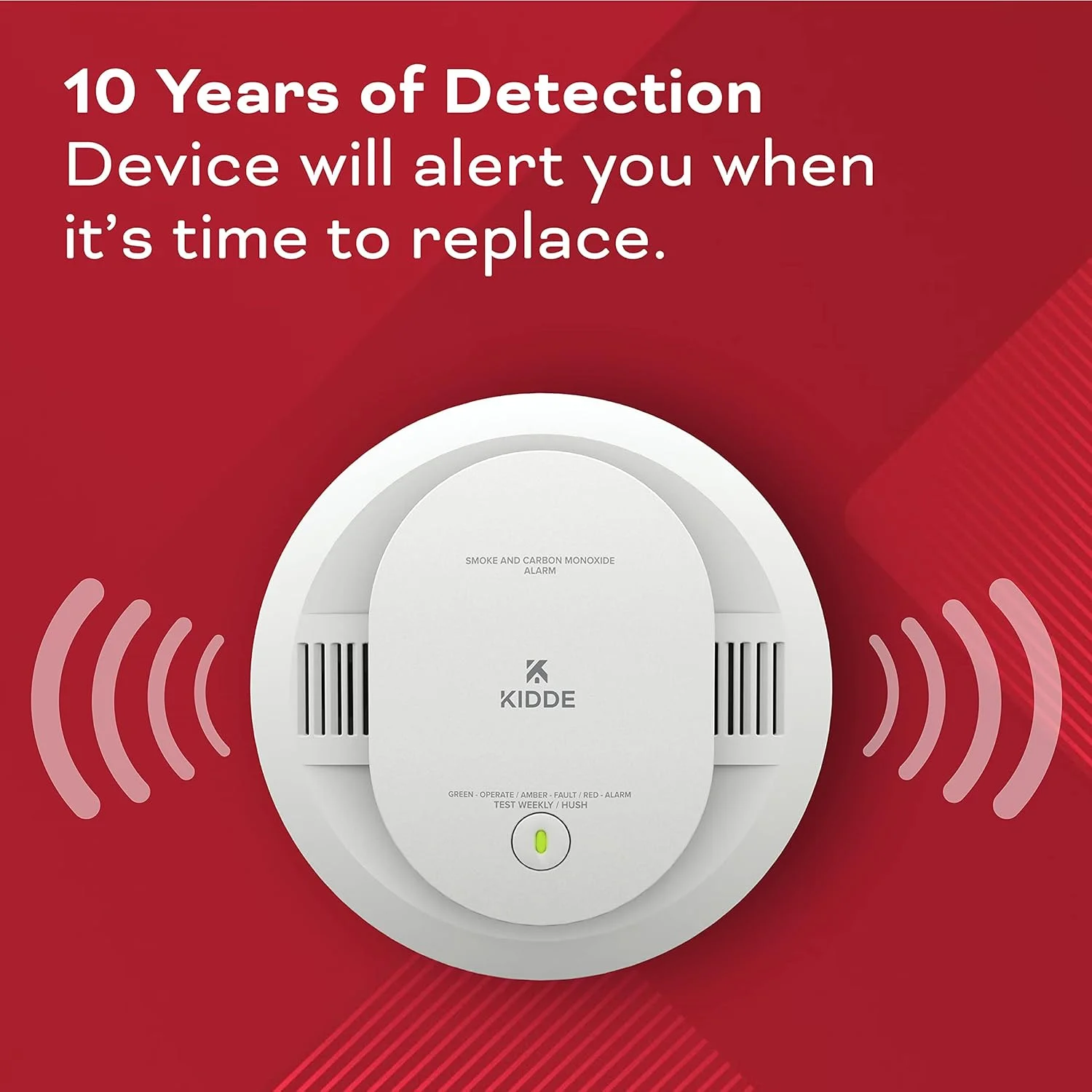 آشکارساز دود و مونوکسید کربن Kidde، تغذیه شده با باتری AA، نشانگرهای نور LED هشدار دهنده، 1 بسته آشکارساز دود و مونوکسید کربن Kidde، تغذیه شده با باتری AA، نشانگرهای نور LED هشدار دهنده، 1 بسته