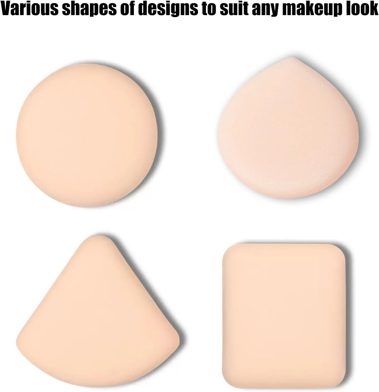 پد آرایشی کین وی 4 عددی برای کرم پودر، کانسیلر و پودر، پد اسفنجی بدون لاتکس برای آرایش طبیعی پد آرایشی کین وی 4 عددی برای کرم پودر، کانسیلر و پودر، پد اسفنجی بدون لاتکس برای آرایش طبیعی