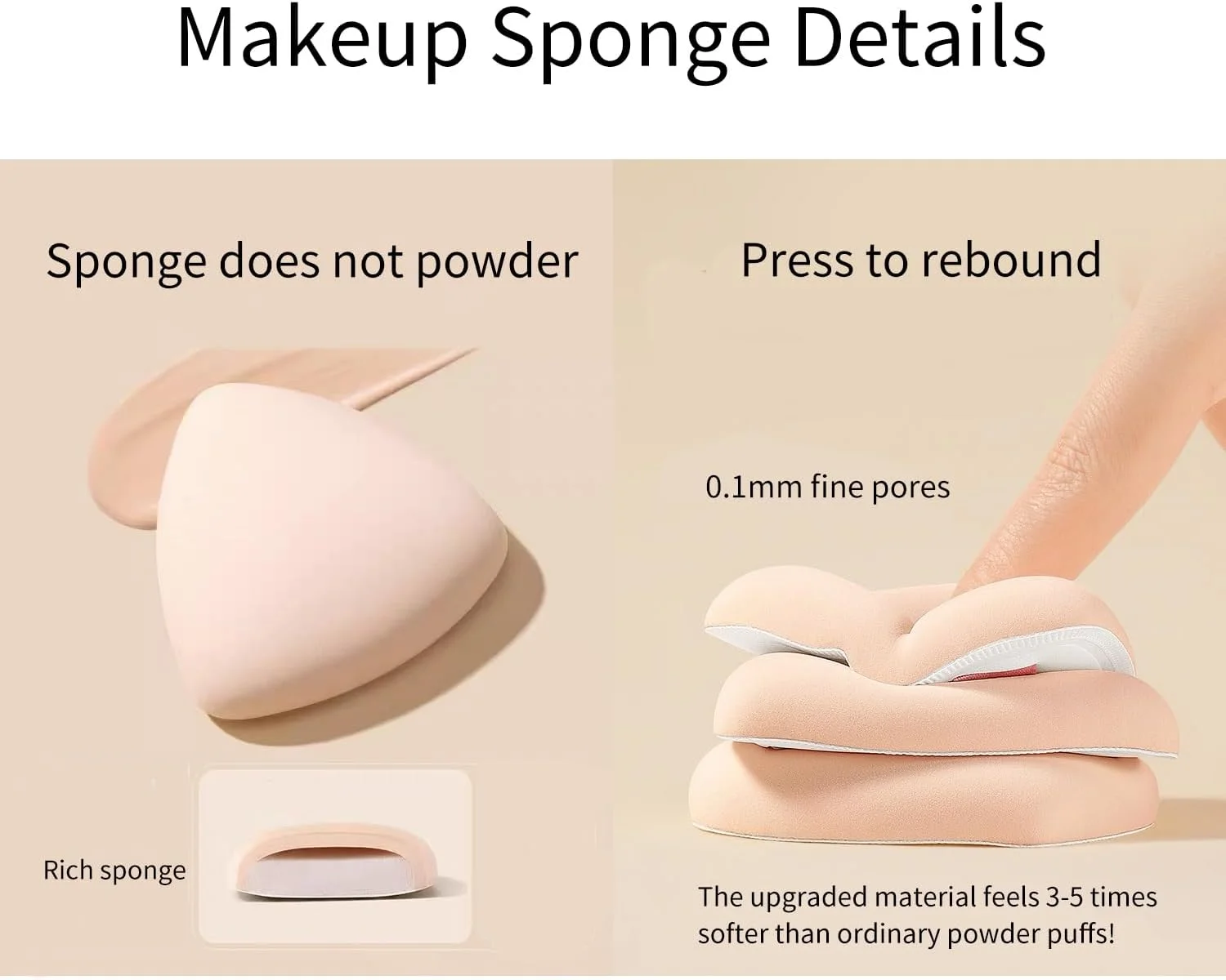 پد آرایشی کین وی 4 عددی برای کرم پودر، کانسیلر و پودر، پد اسفنجی بدون لاتکس برای آرایش طبیعی پد آرایشی کین وی 4 عددی برای کرم پودر، کانسیلر و پودر، پد اسفنجی بدون لاتکس برای آرایش طبیعی