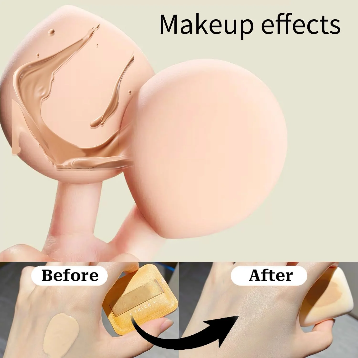 پد آرایشی کین وی 4 عددی برای کرم پودر، کانسیلر و پودر، پد اسفنجی بدون لاتکس برای آرایش طبیعی پد آرایشی کین وی 4 عددی برای کرم پودر، کانسیلر و پودر، پد اسفنجی بدون لاتکس برای آرایش طبیعی