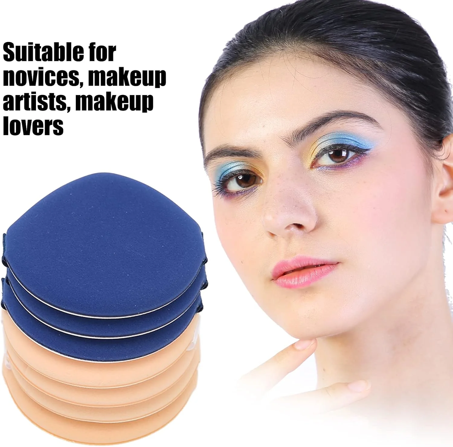 پد آرایشی Liccx، پد پودر آرایشی کانسیلر دوستدار پوست اسفنج نرم پودر شل برای کرم BB (رنگ پوست+آبی تیره) پد آرایشی Liccx، پد پودر آرایشی کانسیلر دوستدار پوست اسفنج نرم پودر شل برای کرم BB (رنگ پوست+آبی تیره)