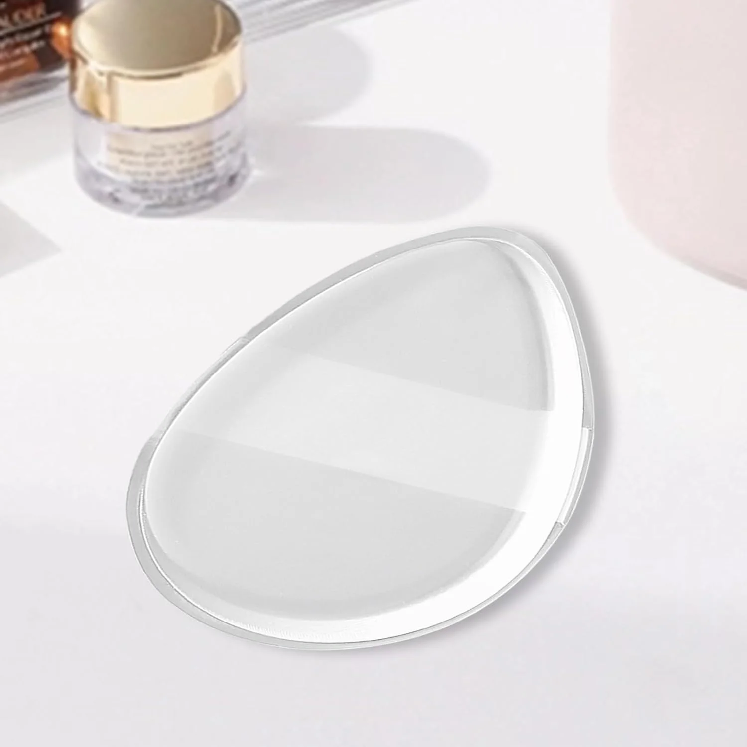 پد آرایشی | پد پودر شفاف برای آرایش صورت | اسفنج مخلوط کن کوچک خشک و مرطوب، ابزار قابل استفاده مجدد برای کانسیلر، رژگونه، زنان و دختران پد آرایشی | پد پودر شفاف برای آرایش صورت | اسفنج مخلوط کن کوچک خشک و مرطوب، ابزار قابل استفاده مجدد برای کانسیلر، رژگونه، زنان و دختران