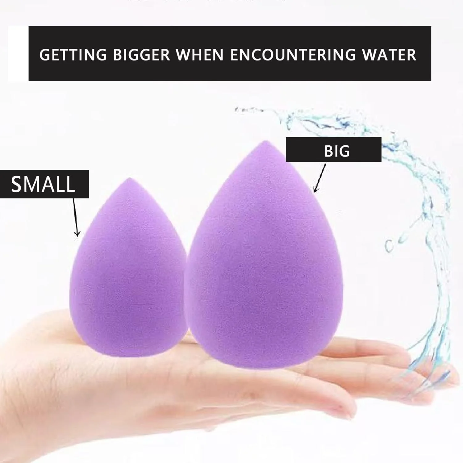 اسفنج آرایشی 3 عددی، مجموعه اسفنجی برای آرایش صورت، اسفنج ترکیبی برای زیرسازی آرایش، ایده آل برای هایلایتر، پودر، کرم یا استفاده مایع برای خانم ها