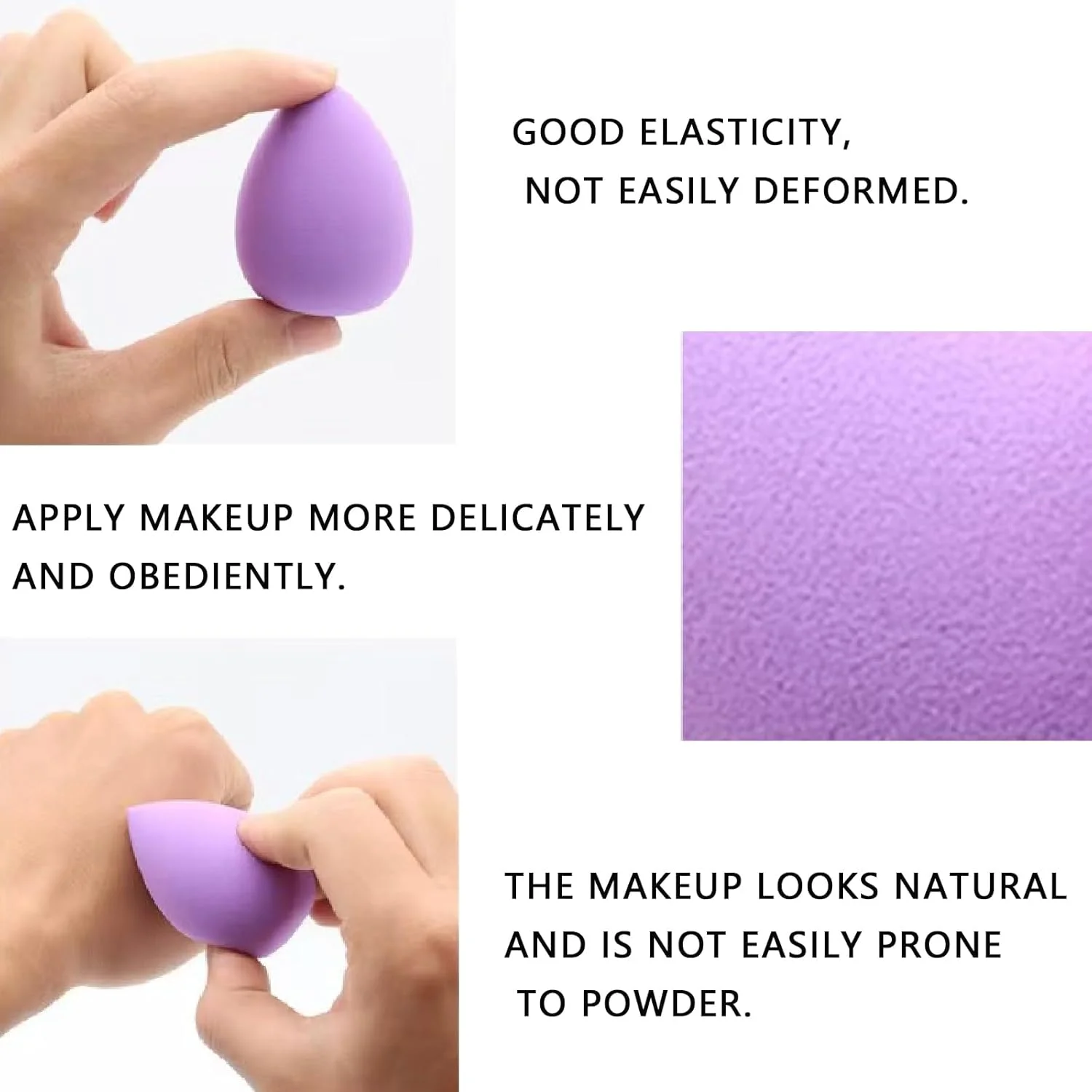 اسفنج آرایشی 3 عددی، مجموعه اسفنجی برای آرایش صورت، اسفنج ترکیبی برای زیرسازی آرایش، ایده آل برای هایلایتر، پودر، کرم یا استفاده مایع برای خانم ها