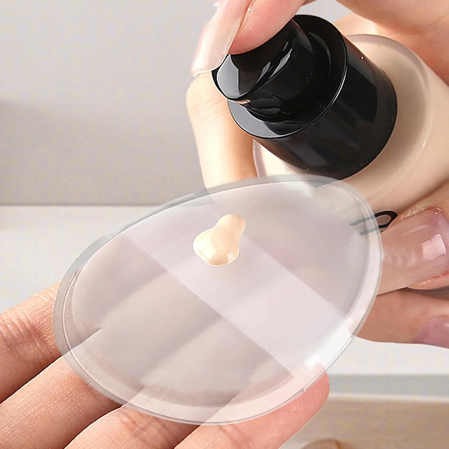 پد آرایشی | پد پودر شفاف برای آرایش صورت | اسفنج مخلوط کن کوچک خشک و مرطوب، ابزار قابل استفاده مجدد برای کانسیلر، رژگونه، زنان و دختران پد آرایشی | پد پودر شفاف برای آرایش صورت | اسفنج مخلوط کن کوچک خشک و مرطوب، ابزار قابل استفاده مجدد برای کانسیلر، رژگونه، زنان و دختران