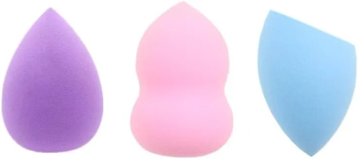 اسفنج آرایشی 3 عددی، مجموعه اسفنجی برای آرایش صورت، اسفنج ترکیبی برای زیرسازی آرایش، ایده آل برای هایلایتر، پودر، کرم یا استفاده مایع برای خانم ها