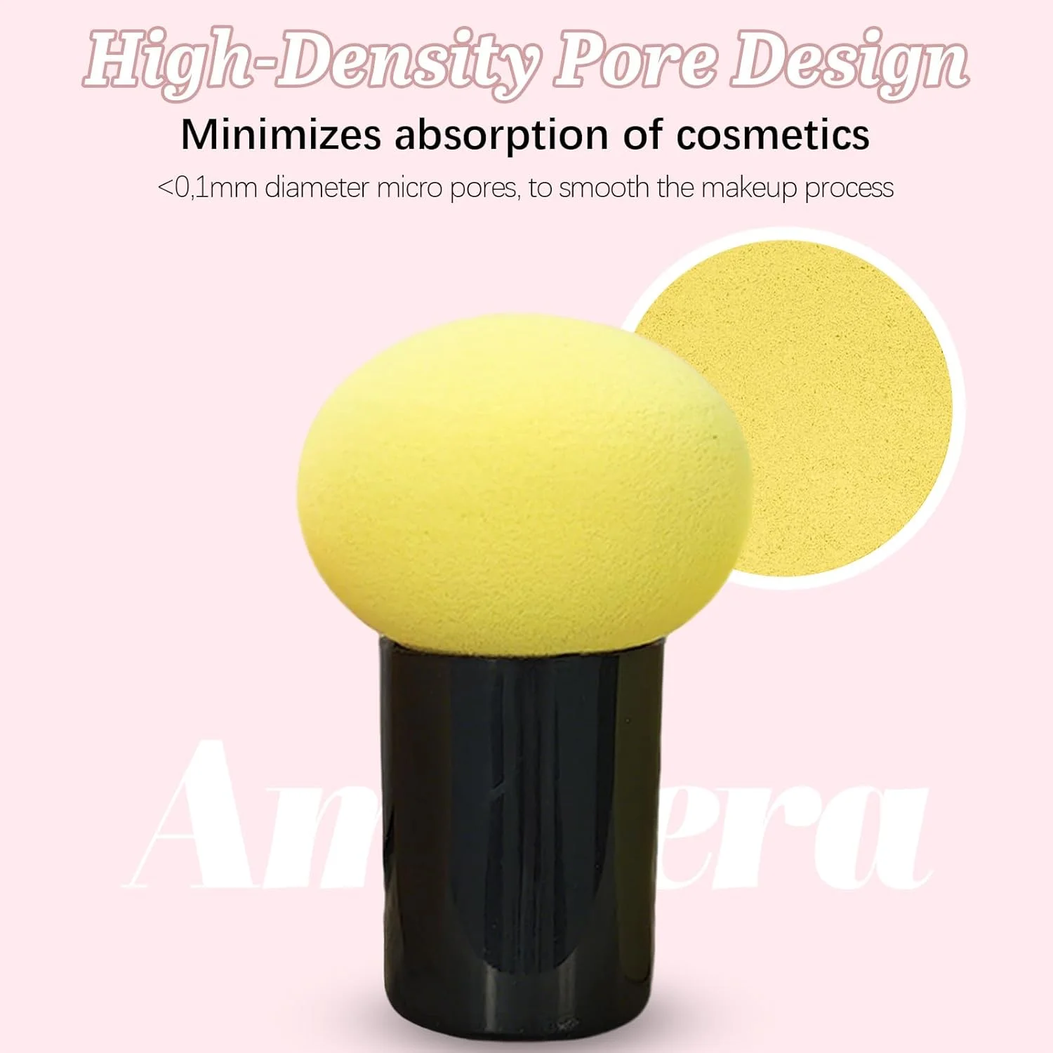 اسفنج آرایشی، بلندر 4 عددی بدون لاتکس، اسفنج مخلوط کن آرایشی برای کرم پودر، کانسیلر، مناسب برای مایعات، پودرها، کرم ها، اشک و قارچ، زرد
