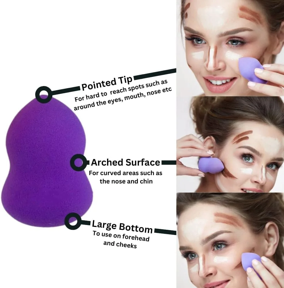 اسفنج آرایشی، اسفنج آرایشی برای آرایش صورت، مناسب برای کانسیلر کرم و پودر، اپلیکاتور پودر آرایشی برای انواع پوست (نارنگی)