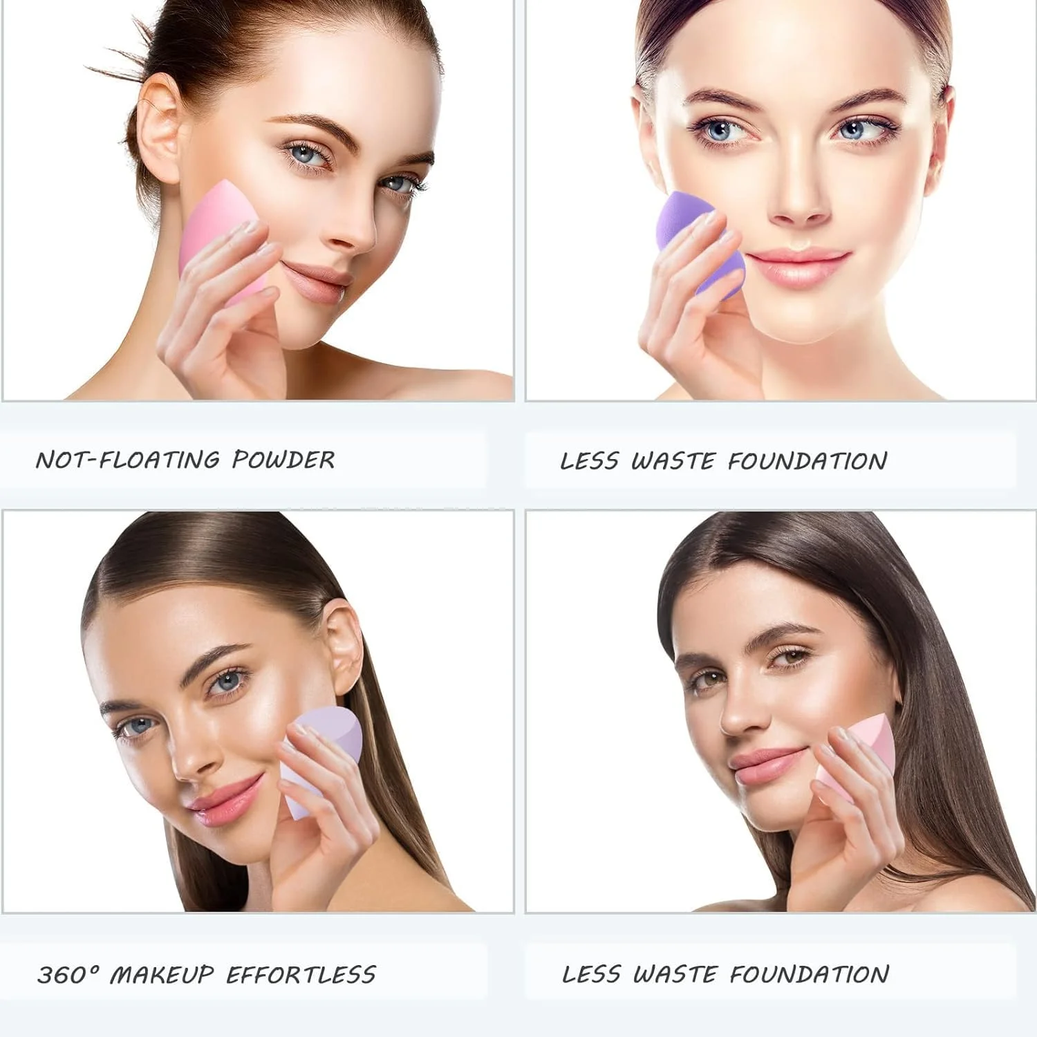 اسفنج آرایشی، اسفنج آرایشی برای آرایش صورت، مناسب برای کانسیلر کرم و پودر، اپلیکاتور پودر آرایشی برای انواع پوست (نارنگی)