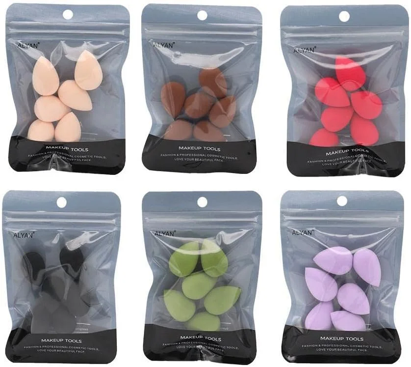 اسفنج مینی آرایشی، اسفنج آرایشی چند رنگ، مجموعه اسفنج کوچک زیبایی برای کرم پودر، پودر، کانسیلر هایلایت، سایه چشم ابزار آرایش صورت نرم برای زنان