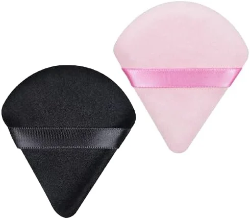 اسفنج آرایشی حرفه ای اوسئولا، پد پنبه ای اپلیکاتور، بلندر آرایش فونداسیون، پف اسفنجی فوم قابل شستشو، پف آرایشی برای فونداسیون مایع، پودر شل (پف مثلثی_2 عدد)