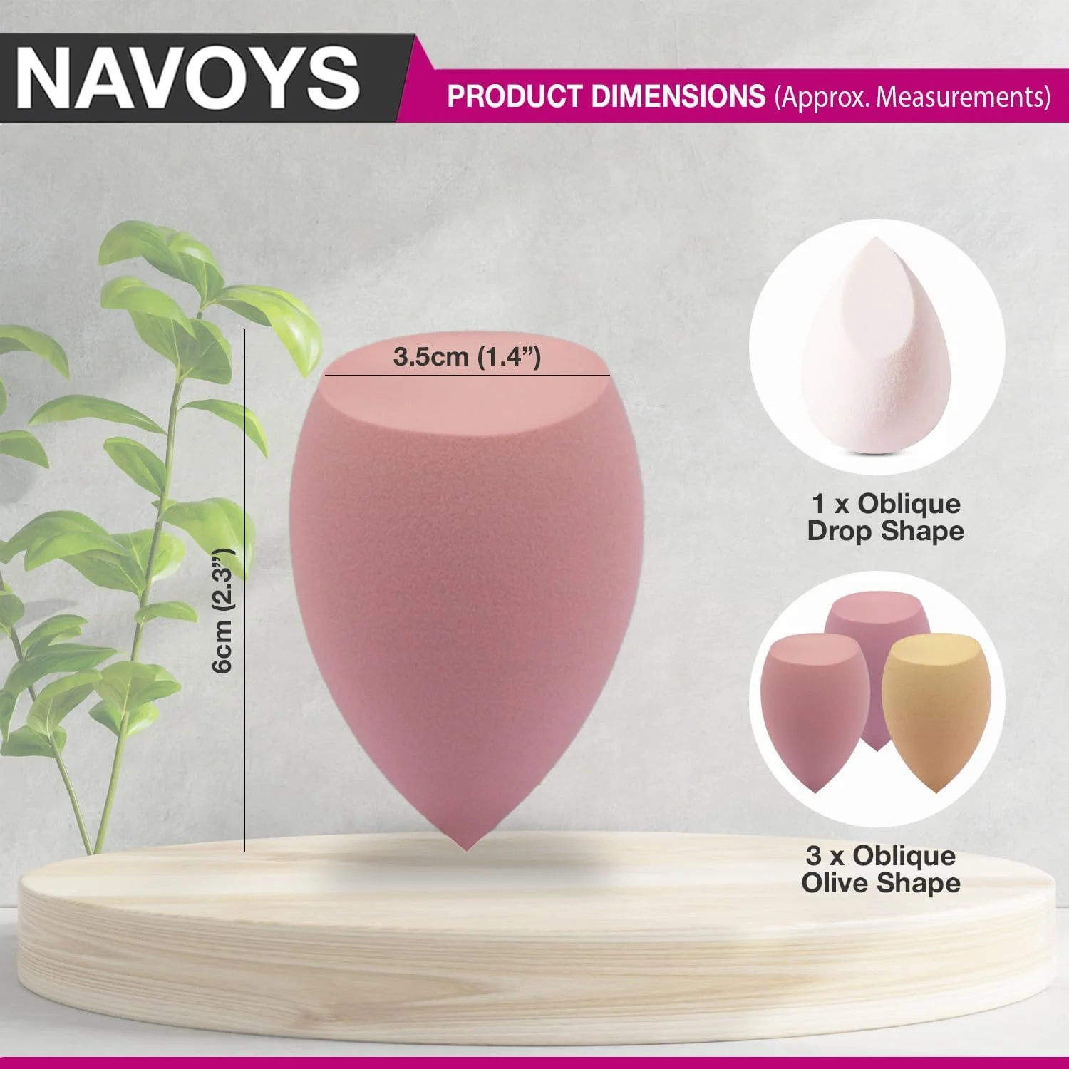 اسفنج های آرایشی نوویس (بسته 4 عددی) مناسب برای پخش کرم پودر و کانسیلر | مناسب برای محصولات مایع، کرمی و پودری