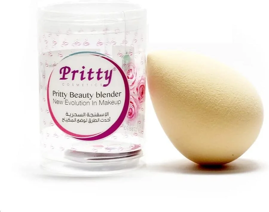 اسفنج آرایشی بیوتی بلندر پریتی | فرم قطره ای | بدون لاتکس، نرم، قابل استفاده مجدد و چند منظوره برای کرم پودر، کانسیلر، کانتور و کرم ها | پوشش بی نقص در هر بار استفاده