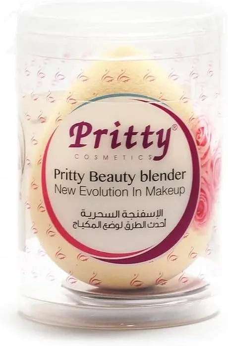 اسفنج آرایشی بیوتی بلندر پریتی | فرم قطره ای | بدون لاتکس، نرم، قابل استفاده مجدد و چند منظوره برای کرم پودر، کانسیلر، کانتور و کرم ها | پوشش بی نقص در هر بار استفاده