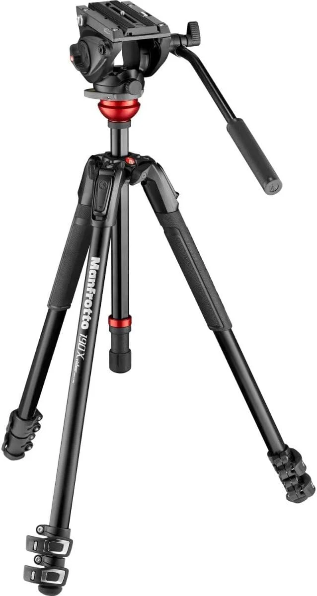 هد فیلمبرداری Manfrotto Nitrotech Mvk500190Xv N12 با سه پایه دو پایه کربنی Ms 100/75 میلی‌متری