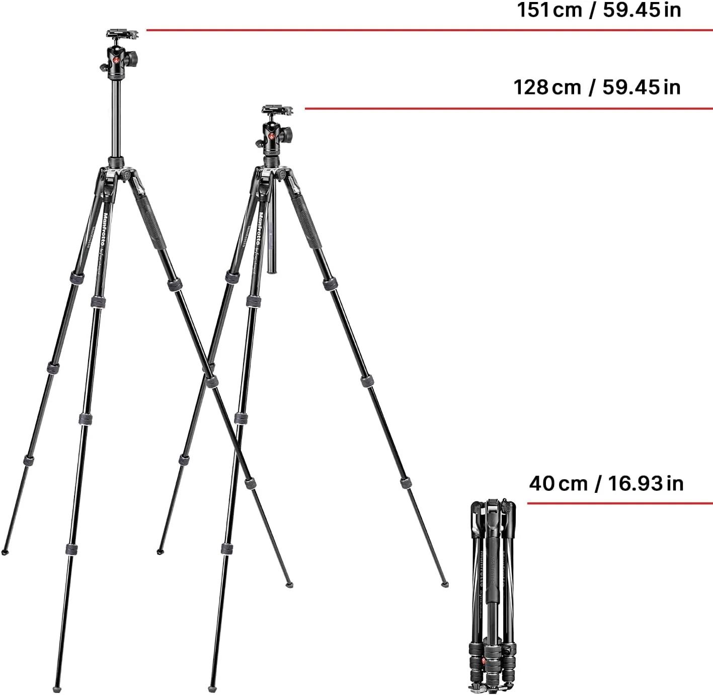 سه پایه مسافرتی آلومینیومی پیشرفته Manfrotto با قفل چرخشی و هد توپی (مشکی) سه پایه مسافرتی آلومینیومی پیشرفته Manfrotto با قفل چرخشی و هد توپی (مشکی)