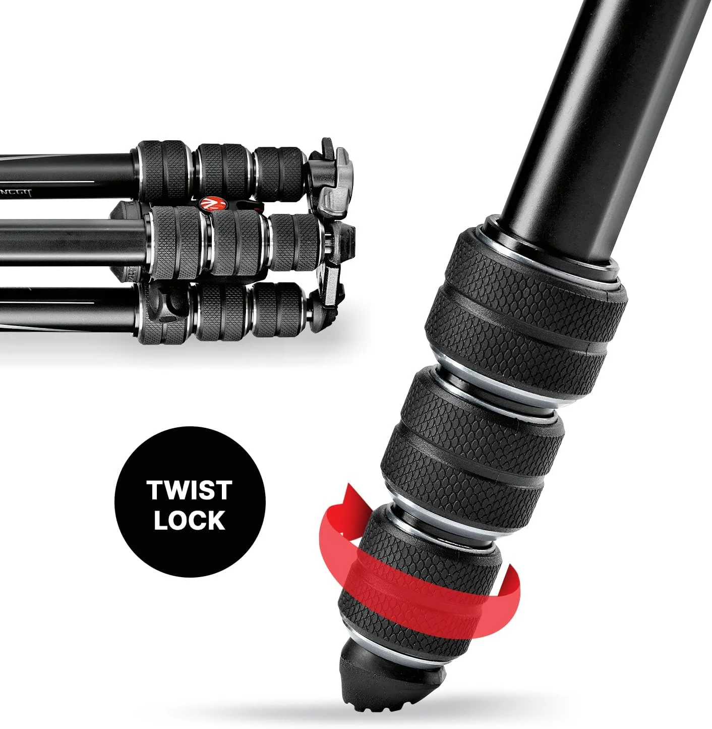 سه پایه مسافرتی آلومینیومی پیشرفته Manfrotto با قفل چرخشی و هد توپی (مشکی) سه پایه مسافرتی آلومینیومی پیشرفته Manfrotto با قفل چرخشی و هد توپی (مشکی)