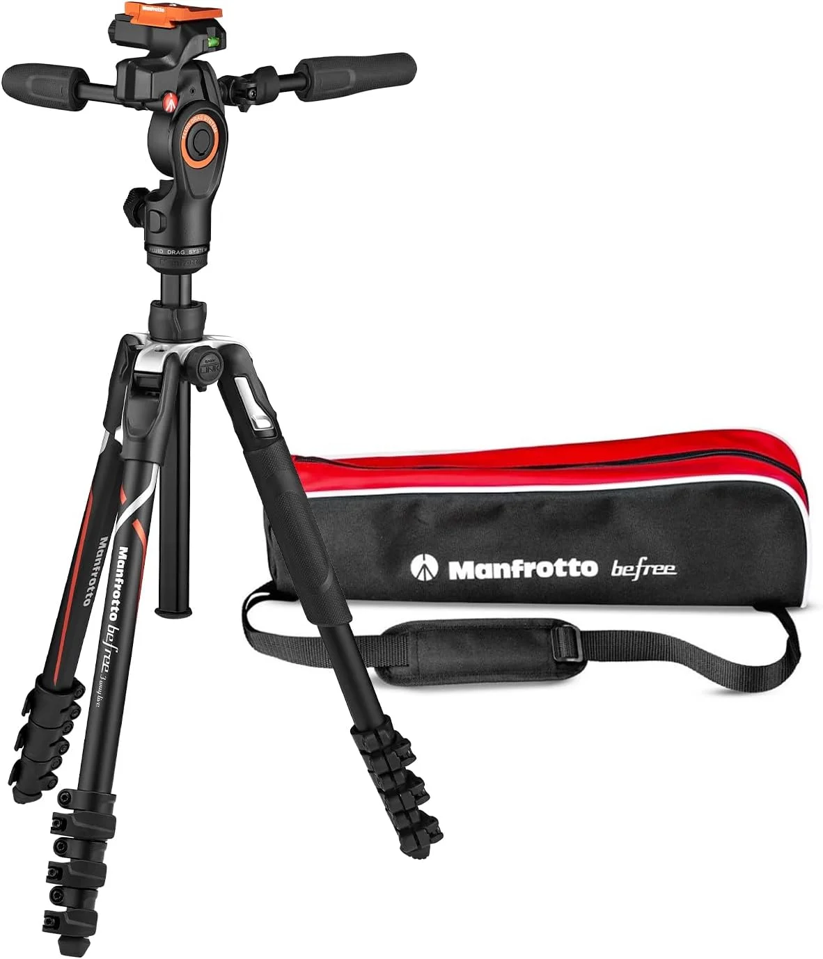 سه پایه مسافرتی آلومینیومی 4 قسمتی Manfrotto Befree Live Advanced با هد سیال سه طرفه سه پایه مسافرتی آلومینیومی 4 قسمتی Manfrotto Befree Live Advanced با هد سیال سه طرفه