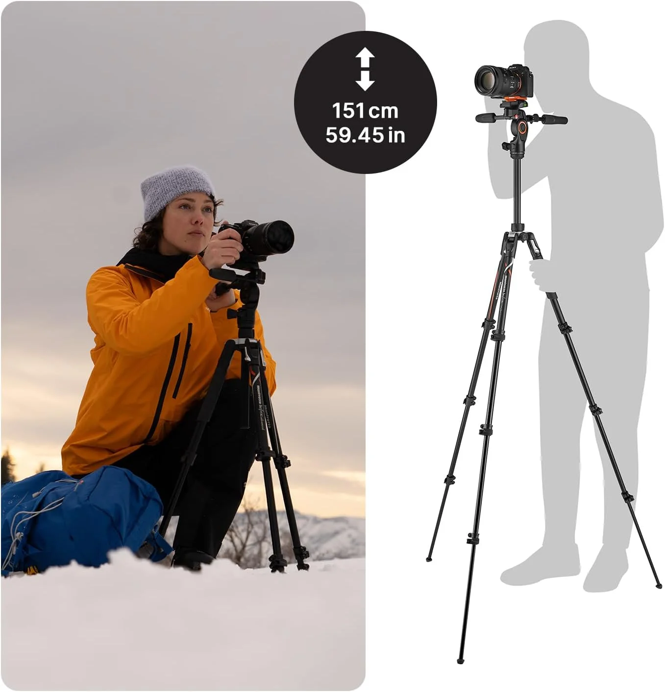 سه پایه مسافرتی آلومینیومی 4 قسمتی Manfrotto Befree Live Advanced با هد سیال سه طرفه سه پایه مسافرتی آلومینیومی 4 قسمتی Manfrotto Befree Live Advanced با هد سیال سه طرفه
