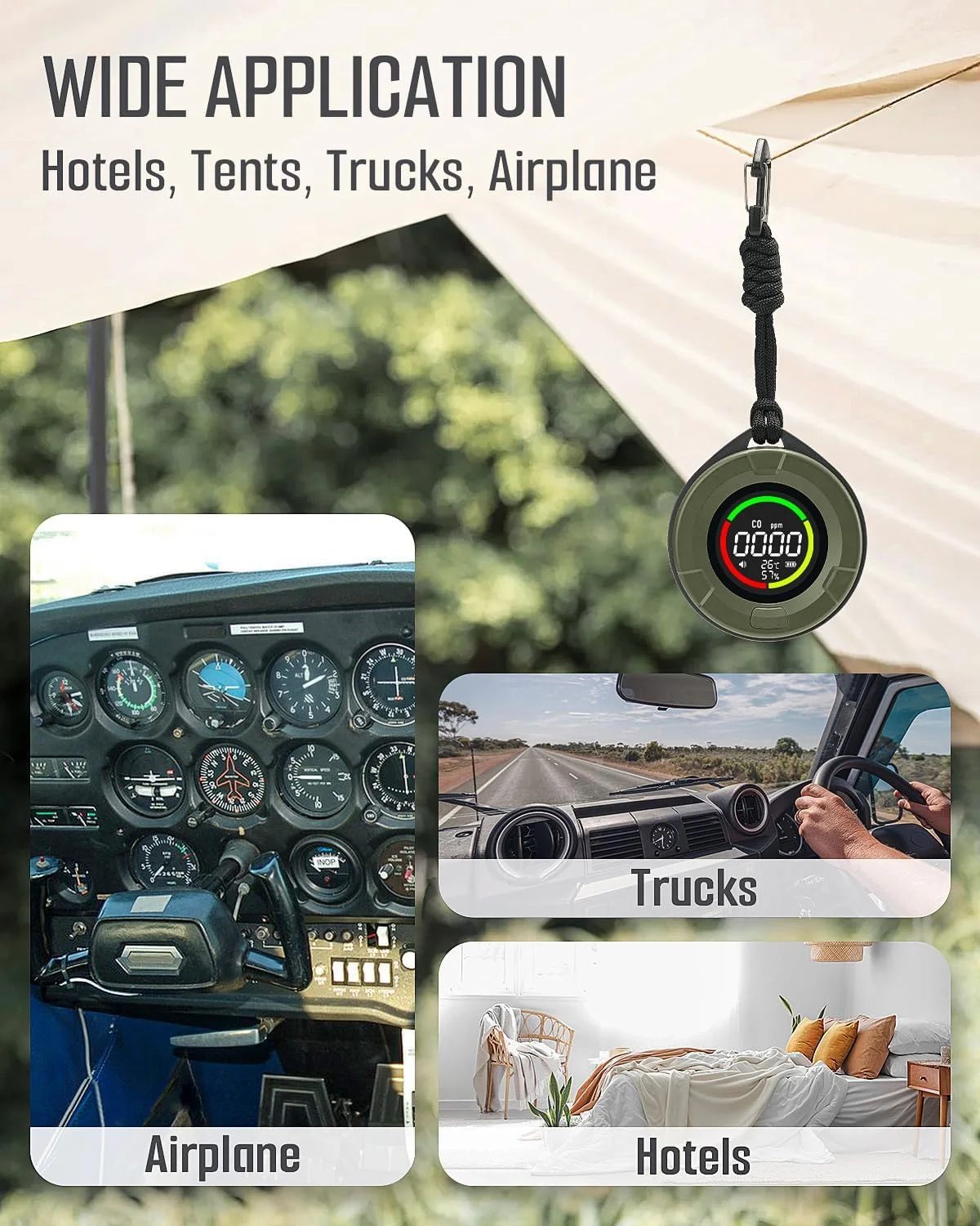 دستگاه تشخیص مونوکسید کربن قابل حمل GasDoc DS-100، دستگاه تشخیص CO سه در یک برای مسافرت و کمپینگ، دستگاه اندازه گیری CO قابل شارژ با هشدار صوتی و تصویری، آلارم برای خانه و ماشین - جنگل تاریک دستگاه تشخیص مونوکسید کربن قابل حمل GasDoc DS-100، دستگاه تشخیص CO سه در یک برای مسافرت و کمپینگ، دستگاه اندازه گیری CO قابل شارژ با هشدار صوتی و تصویری، آلارم برای خانه و ماشین - جنگل تاریک