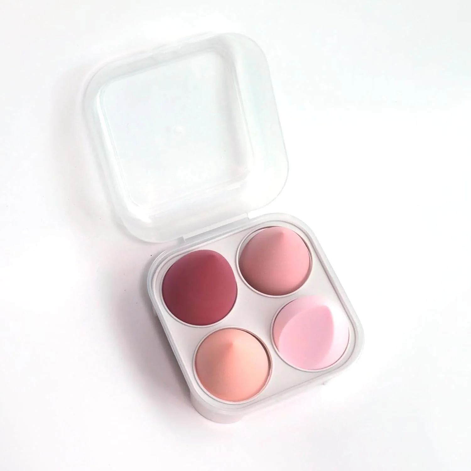 مجموعه اسفنجی فاندیشن تزویق، مجموعه اسفنجی آرایشی خشک و مرطوب، برای فاندیشن، کرم BB، کانسیلر، پودر فیکس، مجموعه 4 عددی به همراه جعبه نگهداری