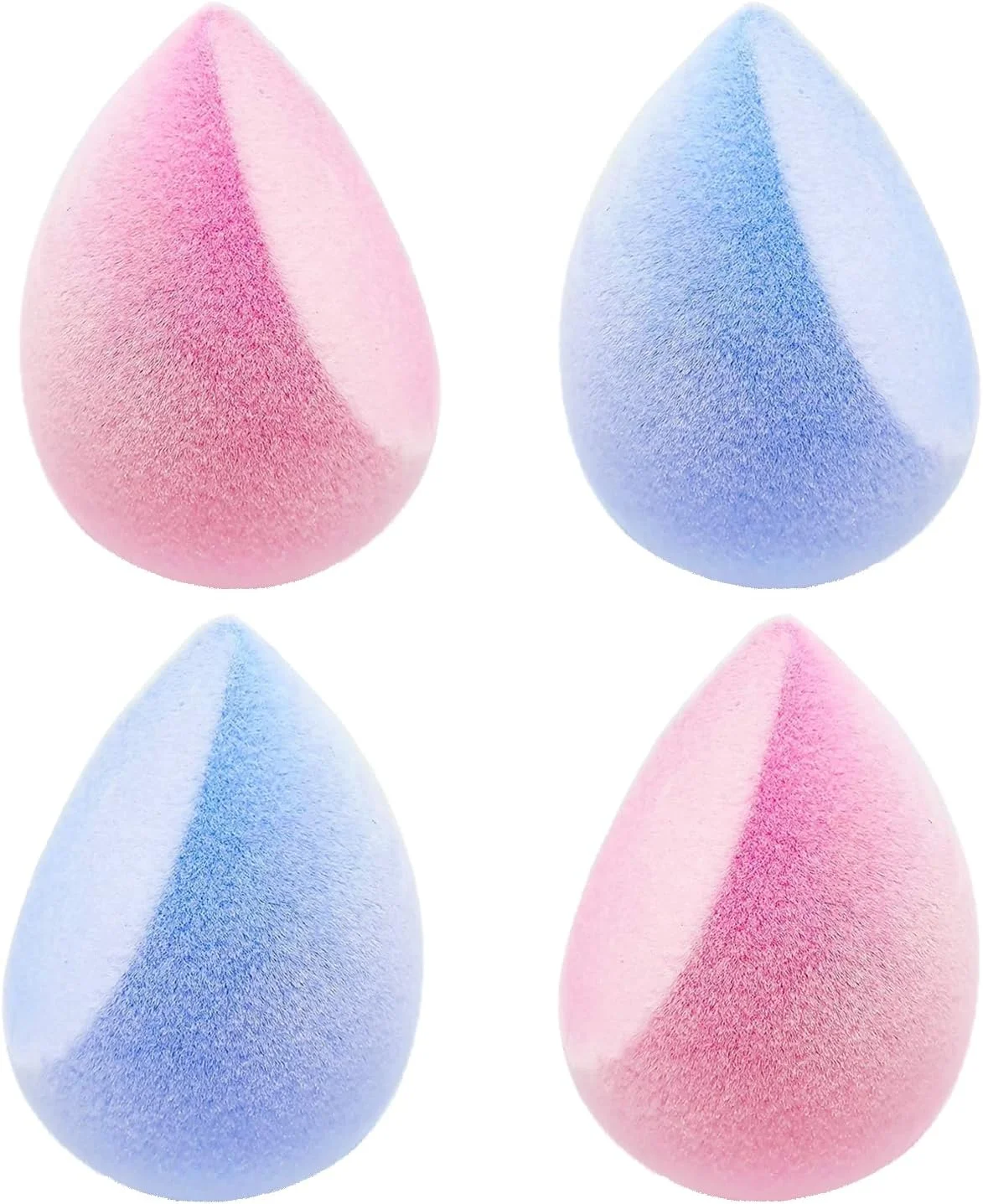 پد آرایشی میکروفایبر SZYYQ، اسفنج آرایشی، اسفنج مخملی، بدون لاتکس، فناوری دولایه، پد آرایشی بی نقص برای کرم پودر، پودر و کرم ها (بسته 4 عددی عشق)