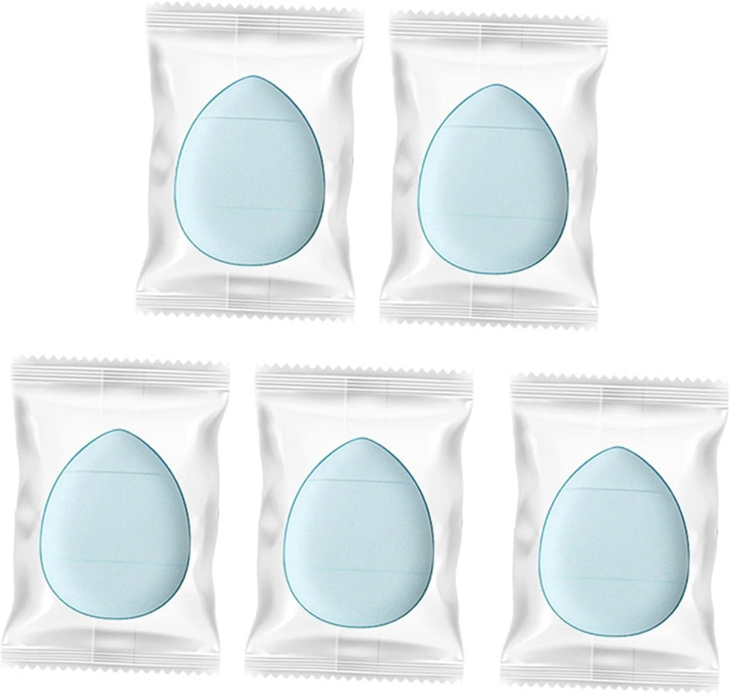 پد انگشتی آرایشی T.O.G.، 5 عددی، پد مینیاتوری برای کرم ترمیم کننده، کانسیلر، سایه چشم، آبی