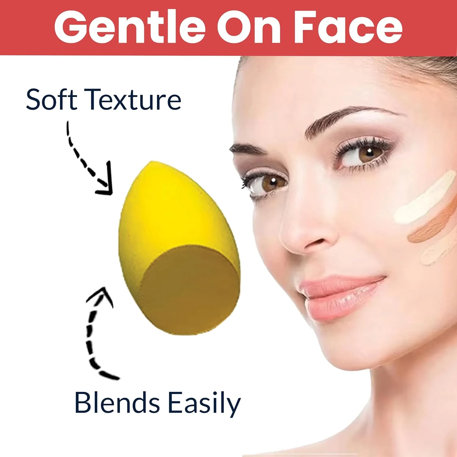 مجموعه اسفنج آرایشی تمپریا (10 عددی) با ظرف پلاستیکی - پد پودری نرم برای آرایش صورت، مناسب برای کرم پودر مایع، کرم ها، پودرها، آرایش مرطوب و خشک - چند رنگ