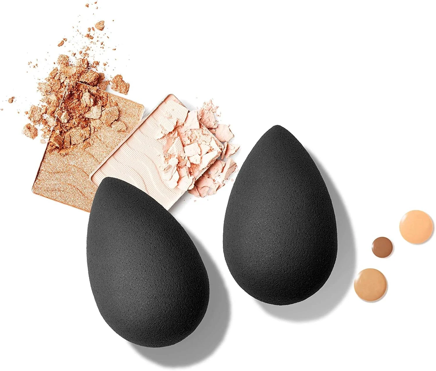 اسفنج مینی میکاپ بلندر تریتون بدون لاتکس 3 عددی مناسب برای استفاده مرطوب و خشک، پاف برای ترکیب آرایش، کرم، کانسیلر، پودر، فونداسیون - زرد