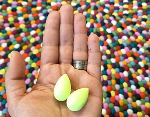 اسفنج مینی میکاپ تریتون، بدون لاتکس، 3 عددی، مناسب استفاده مرطوب و خشک، پف کننده، مناسب برای ترکیب آرایش، کرم، کانسیلر، پودر، فونداسیون - بنفش