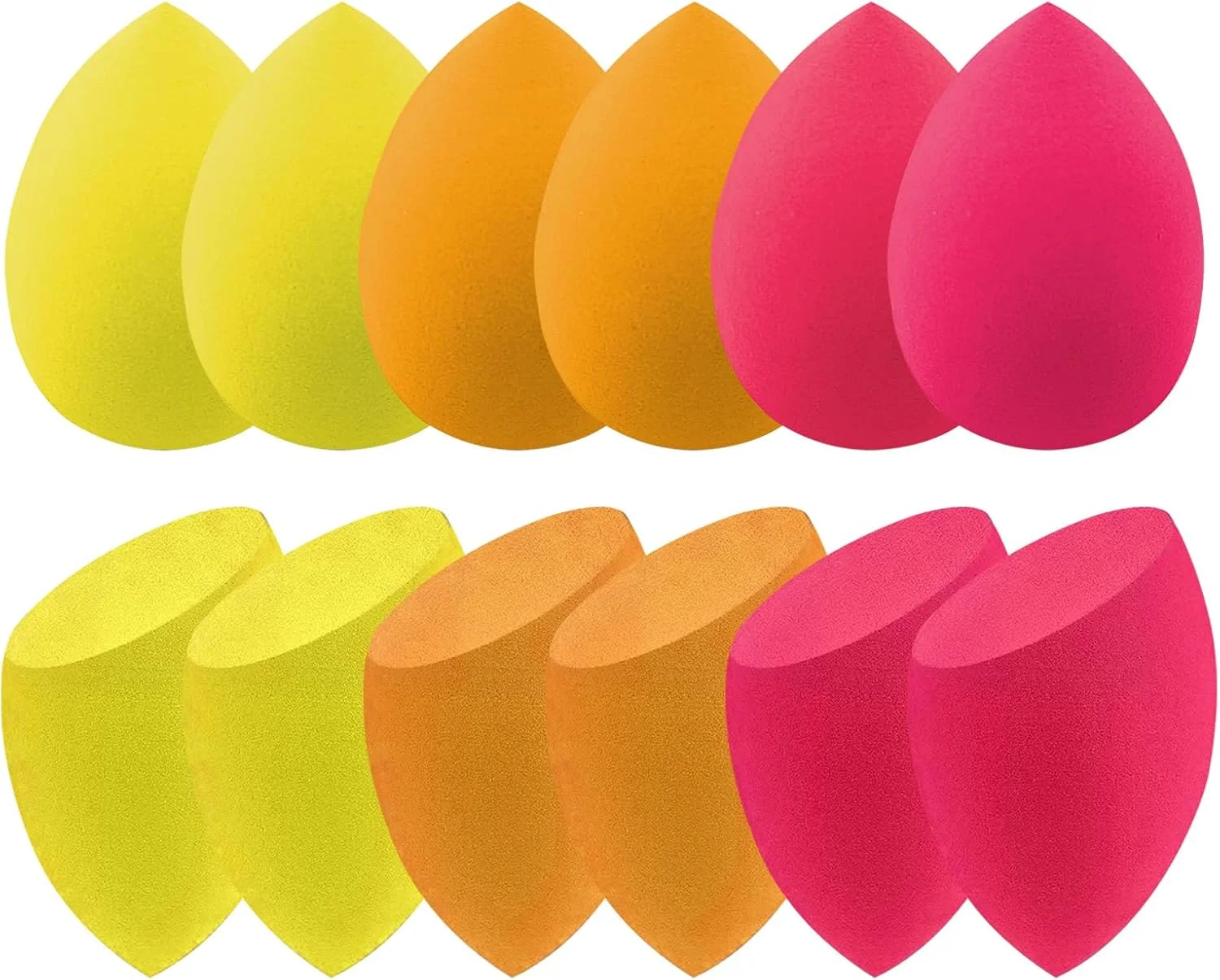 ست اسفنج آرایشی 12 عددی Wiko برای کرم پودر و کانسیلر، بدون لاتکس، مناسب برای پودر، کرم و مایع، فوق العاده نرم