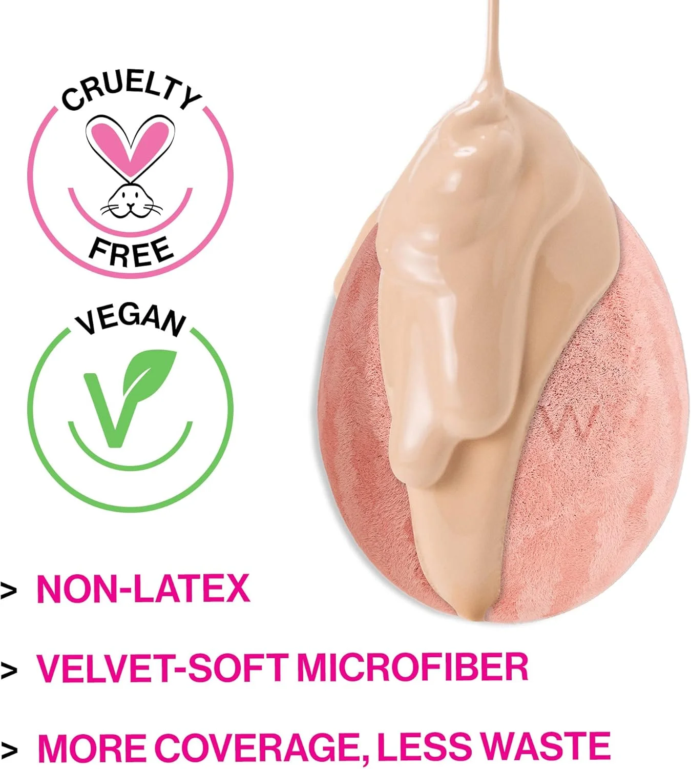 اسفنج آرایشی وت اند وایلد - جذب کم محصول برای استفاده بدون رگه، ترکیب آسان برای داشتن ظاهری حرفه ای و صاف، بدون تست حیوانی وگان - میکروفیبر