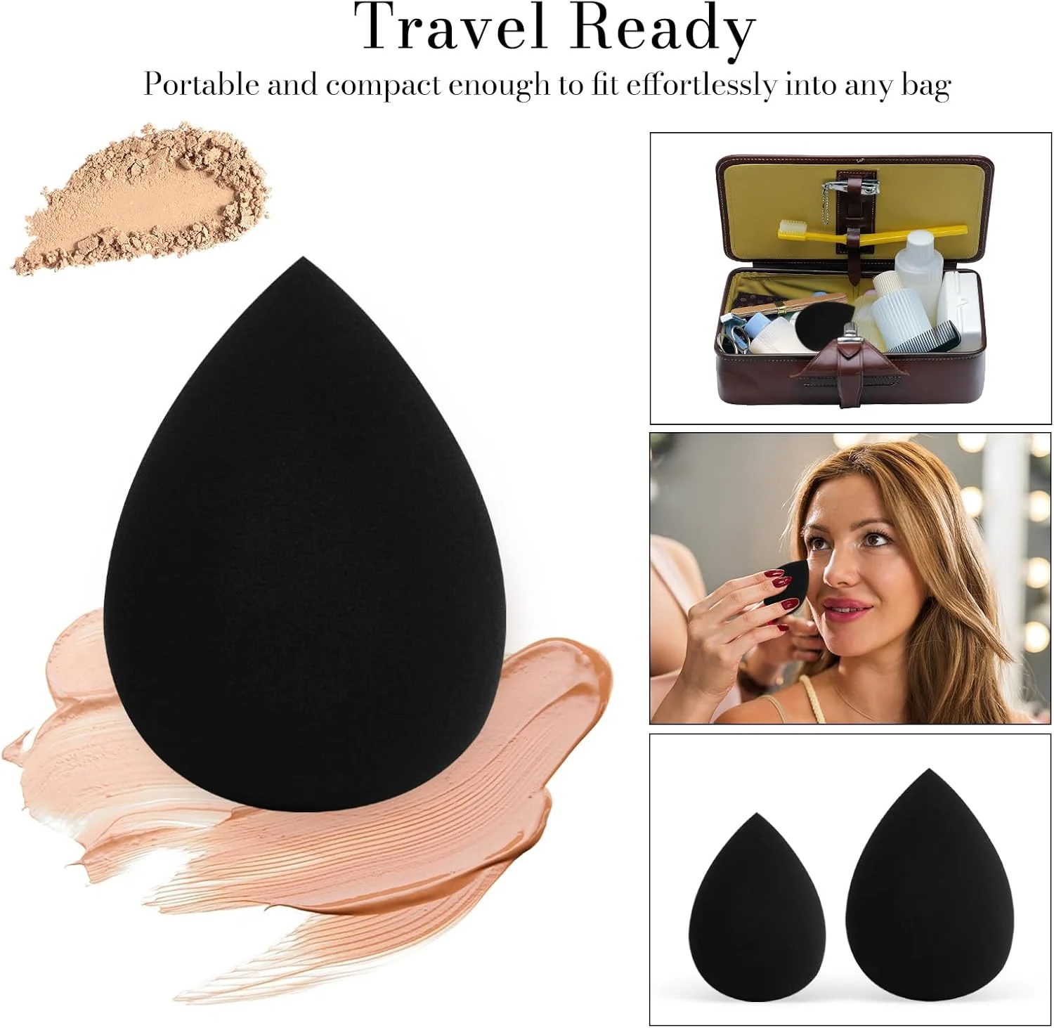 اسفنج های آرایشی VXZOHOW - بدون لاتکس، اسفنج آرایشی با کیفیت بالا برای ترکیب کرم پودر مناسب برای انواع پوست، استفاده بی نقص از آرایش مایع، کرمی و پودری (قابل استفاده خشک و مرطوب، 5 عدد، مشکی) اسفنج های آرایشی VXZOHOW - بدون لاتکس، اسفنج آرایشی با کیفیت بالا برای ترکیب کرم پودر مناسب برای انواع پوست، استفاده بی نقص از آرایش مایع، کرمی و پودری (قابل استفاده خشک و مرطوب، 5 عدد، مشکی)