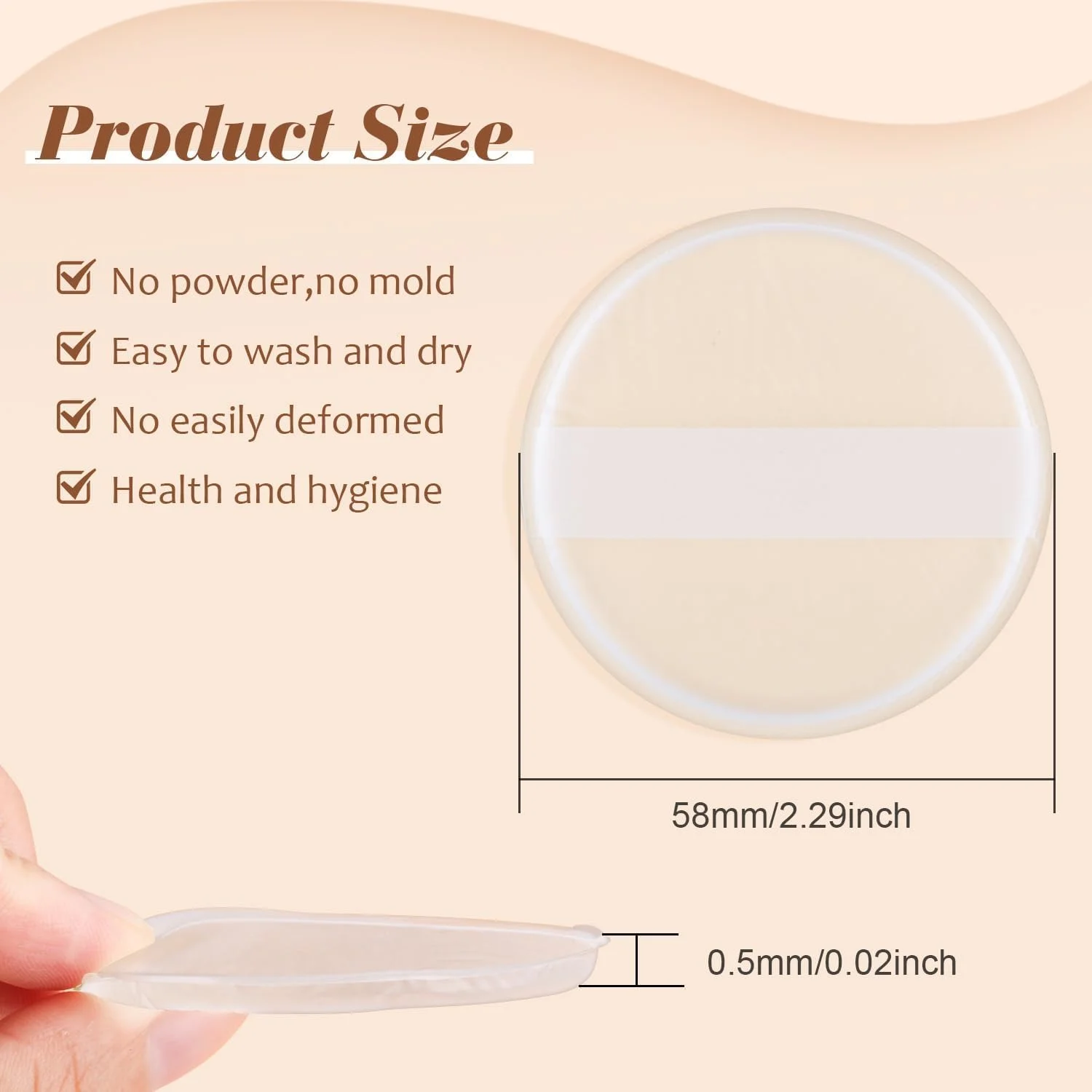 پد آرایشی قابل شستشو با دسته ابریشمی، پدهای پودری سیلیکونی گرد شفاف، استفاده دوگانه خشک و مرطوب، اپلیکاتور لوازم آرایشی برای کرم پودر مایع، کرم، کانسیلر، رژگونه، بلندر ابزار زیبایی آرایشی (8 عدد) پد آرایشی قابل شستشو با دسته ابریشمی، پدهای پودری سیلیکونی گرد شفاف، استفاده دوگانه خشک و مرطوب، اپلیکاتور لوازم آرایشی برای کرم پودر مایع، کرم، کانسیلر، رژگونه، بلندر ابزار زیبایی آرایشی (8 عدد)