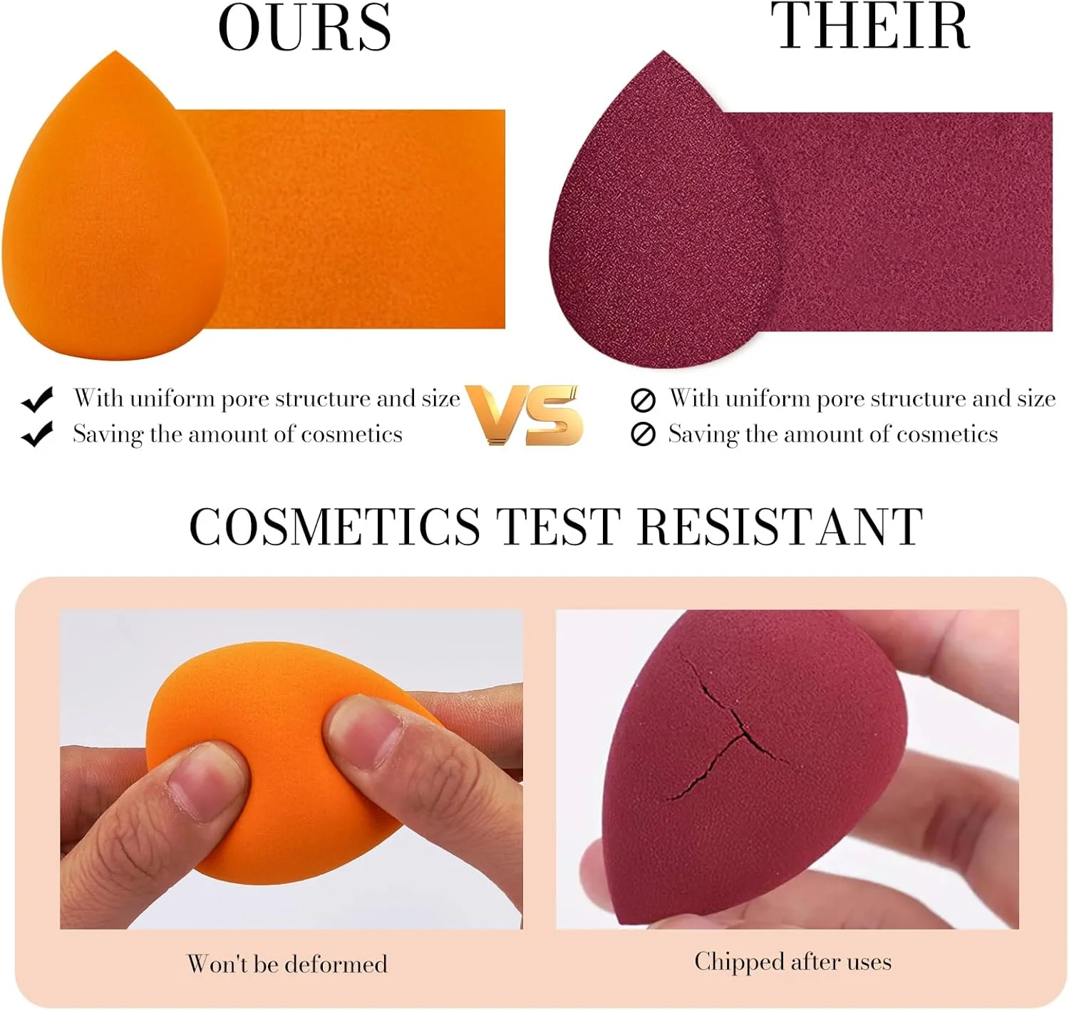 اسفنج های آرایشی VXZOHOW - بدون لاتکس، اسفنج زیبایی با کیفیت بالا برای ترکیب کرم پودر مناسب برای انواع پوست، استفاده بی نقص از مواد آرایشی مایع، کرمی و پودری (قابل استفاده خشک و مرطوب، 8 عدد، نارنجی) اسفنج های آرایشی VXZOHOW - بدون لاتکس، اسفنج زیبایی با کیفیت بالا برای ترکیب کرم پودر مناسب برای انواع پوست، استفاده بی نقص از مواد آرایشی مایع، کرمی و پودری (قابل استفاده خشک و مرطوب، 8 عدد، نارنجی)