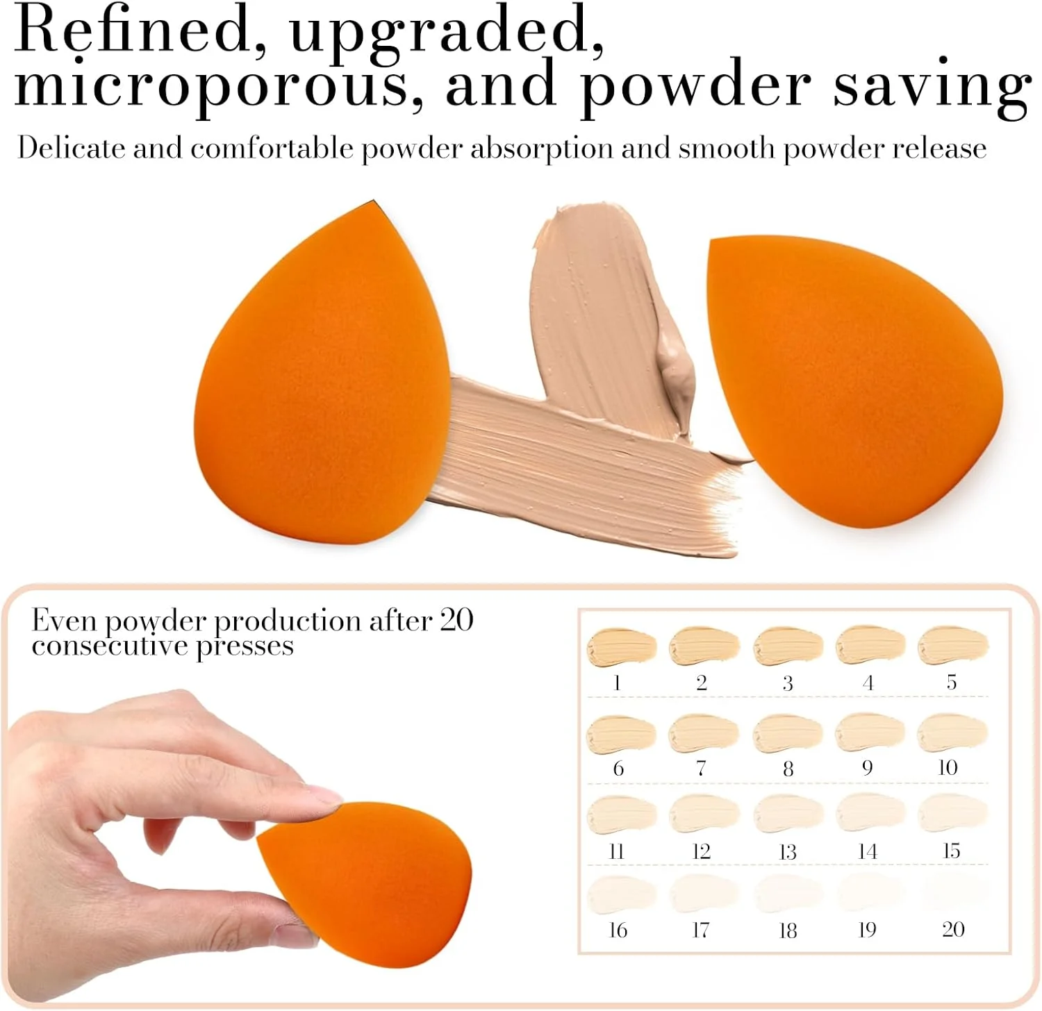 اسفنج های آرایشی VXZOHOW - بدون لاتکس، اسفنج زیبایی با کیفیت بالا برای ترکیب کرم پودر مناسب برای انواع پوست، استفاده بی نقص از مواد آرایشی مایع، کرمی و پودری (قابل استفاده خشک و مرطوب، 8 عدد، نارنجی) اسفنج های آرایشی VXZOHOW - بدون لاتکس، اسفنج زیبایی با کیفیت بالا برای ترکیب کرم پودر مناسب برای انواع پوست، استفاده بی نقص از مواد آرایشی مایع، کرمی و پودری (قابل استفاده خشک و مرطوب، 8 عدد، نارنجی)