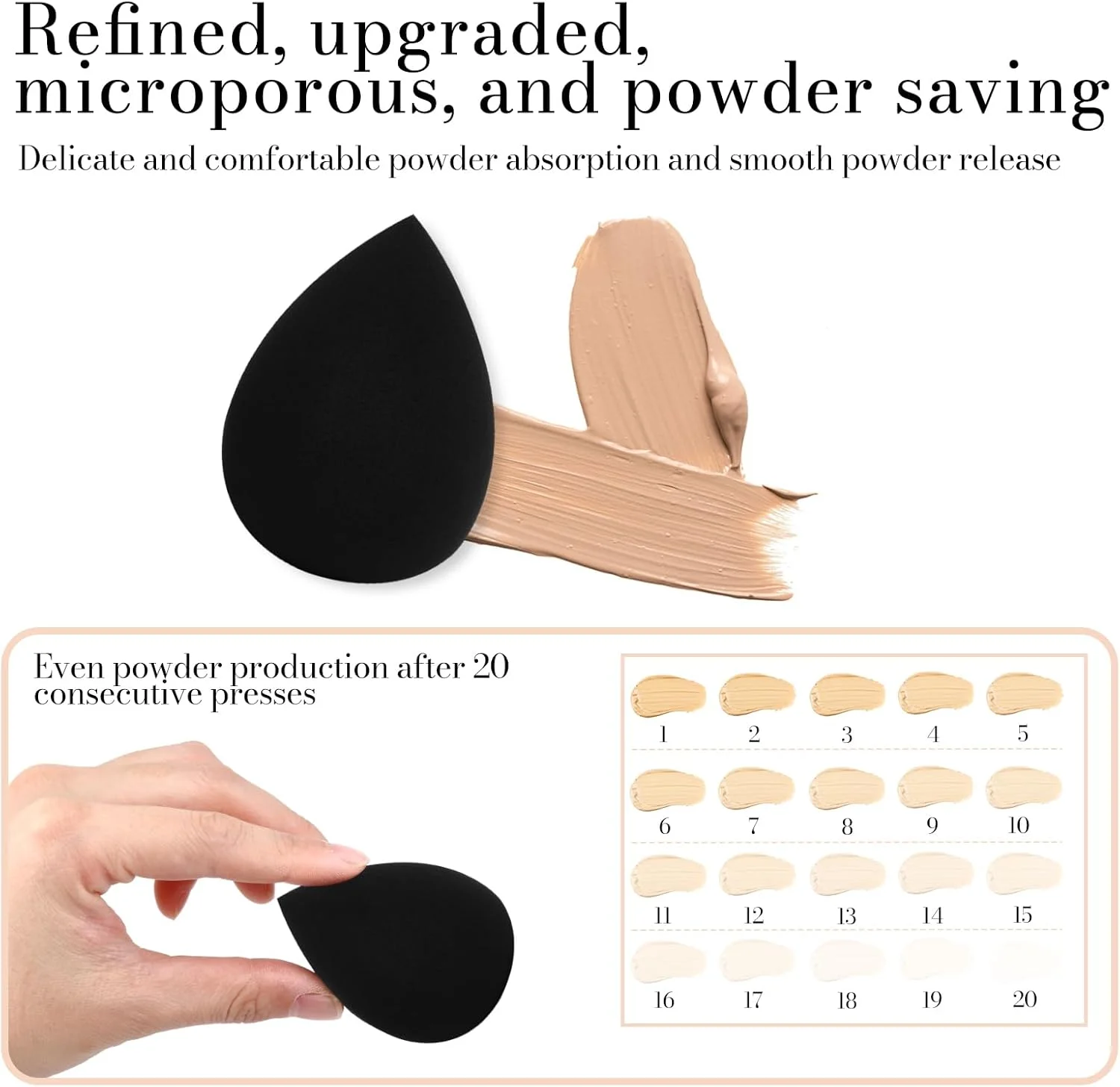 اسفنج های آرایشی VXZOHOW - بدون لاتکس، اسفنج آرایشی با کیفیت بالا برای ترکیب کرم پودر مناسب برای انواع پوست، استفاده بی نقص از آرایش مایع، کرمی و پودری (قابل استفاده خشک و مرطوب، 5 عدد، مشکی) اسفنج های آرایشی VXZOHOW - بدون لاتکس، اسفنج آرایشی با کیفیت بالا برای ترکیب کرم پودر مناسب برای انواع پوست، استفاده بی نقص از آرایش مایع، کرمی و پودری (قابل استفاده خشک و مرطوب، 5 عدد، مشکی)