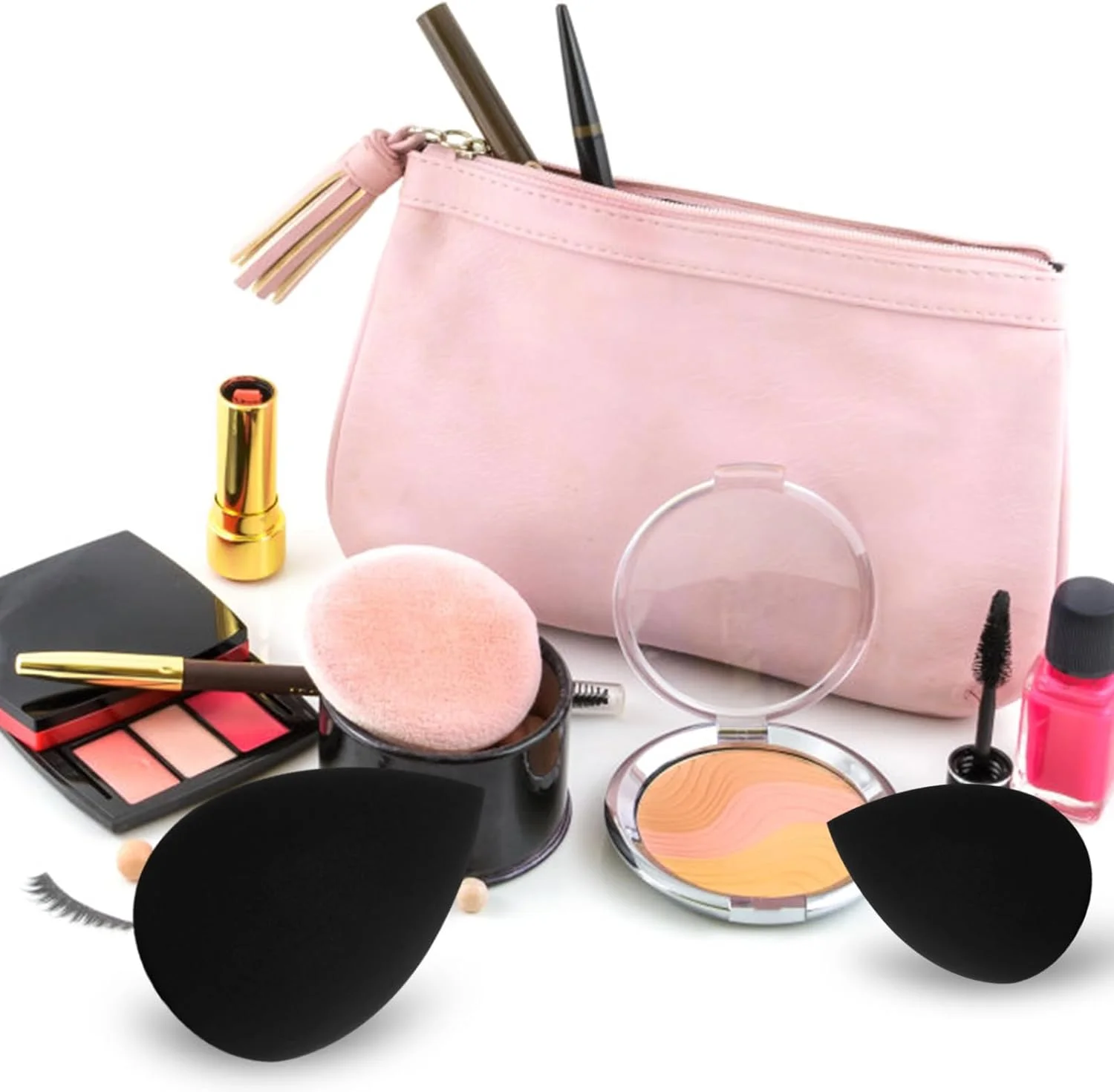 اسفنج های آرایشی VXZOHOW - بدون لاتکس، اسفنج آرایشی با کیفیت بالا برای ترکیب کرم پودر مناسب برای انواع پوست، استفاده بی نقص از آرایش مایع، کرمی و پودری (قابل استفاده خشک و مرطوب، 5 عدد، مشکی) اسفنج های آرایشی VXZOHOW - بدون لاتکس، اسفنج آرایشی با کیفیت بالا برای ترکیب کرم پودر مناسب برای انواع پوست، استفاده بی نقص از آرایش مایع، کرمی و پودری (قابل استفاده خشک و مرطوب، 5 عدد، مشکی)