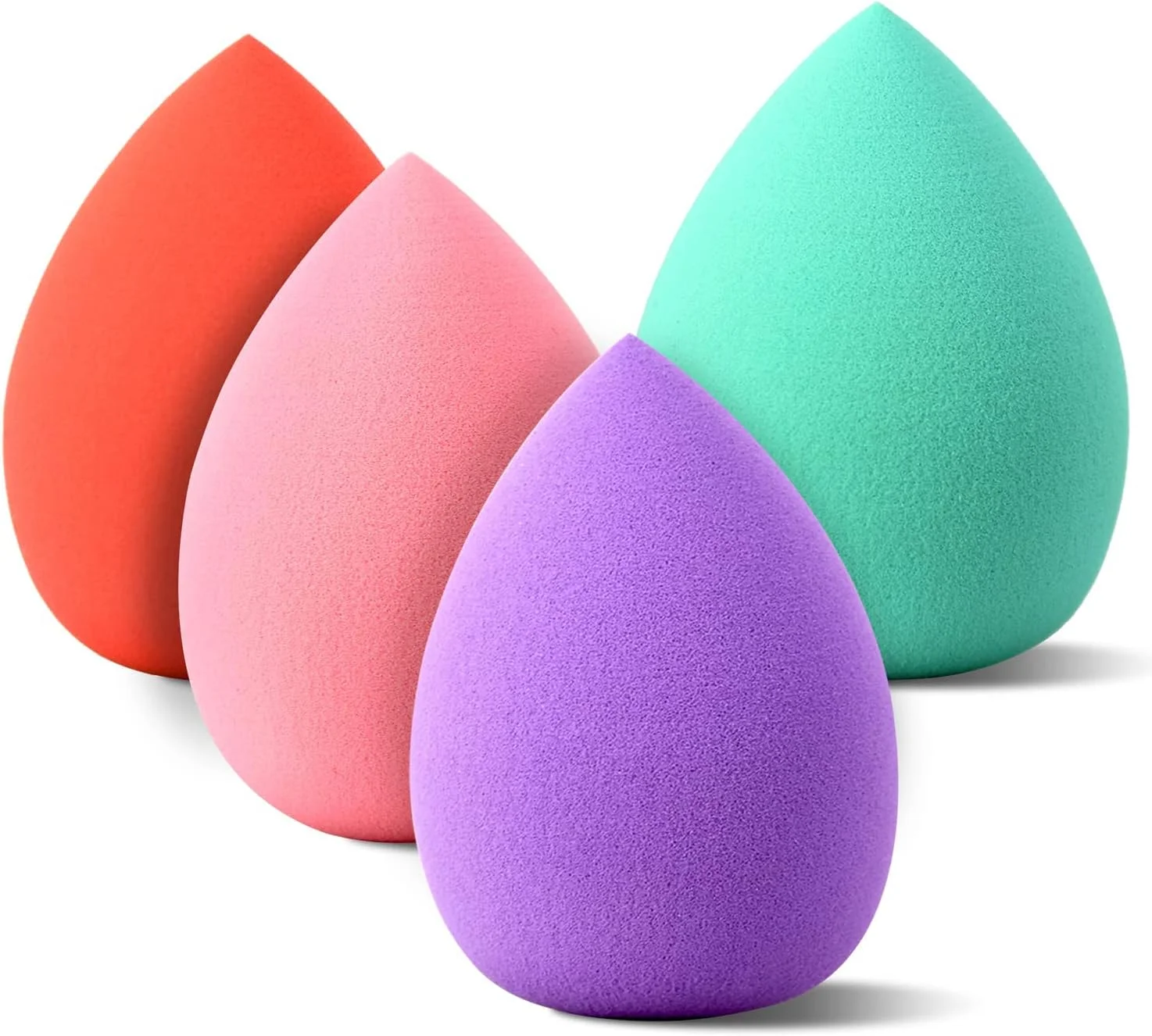 اسفنج آرایشی YHRY، بلندر آرایشی برای صورت، بلندر آرایشی برای کرم پودر و مایع، اسفنج زیبایی نرم قطره آب، پودر پف کننده، بدون لاتکس و با کیفیت بالا، 4 عدد