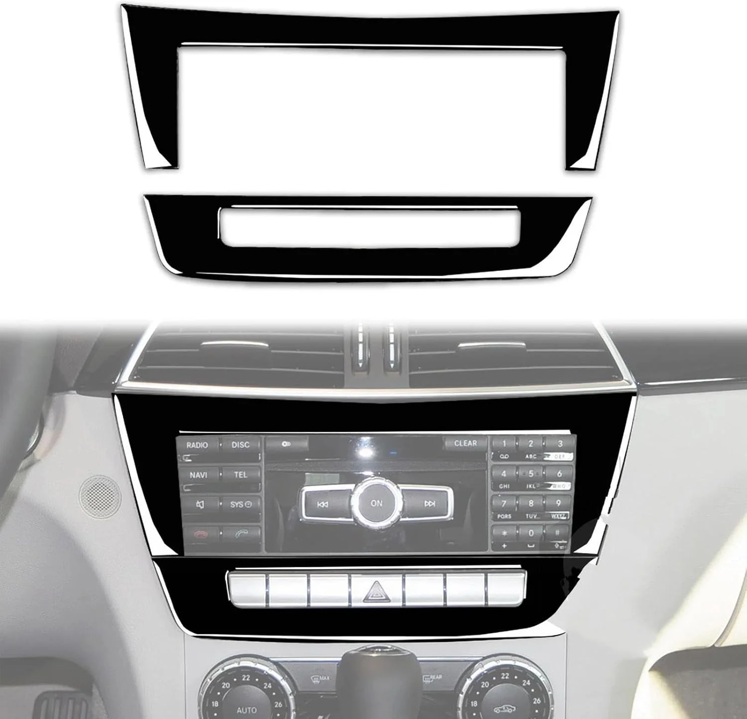 برچسب تریم تزئینی پوشش پنل کنترل سی دی کنترل مرکزی برای مرسدس بنز کلاس C W204 2011-2013 لوازم جانبی خودرو تریم حاشیه ABS برچسب تریم تزئینی پوشش پنل کنترل سی دی کنترل مرکزی برای مرسدس بنز کلاس C W204 2011-2013 لوازم جانبی خودرو تریم حاشیه ABS