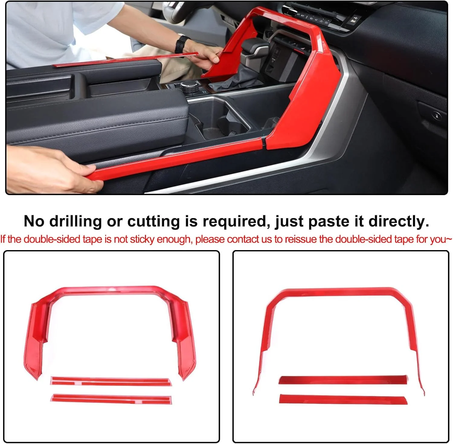 روکش تریم قاب پنل تعویض دنده جعبه دنده کنسول وسط خودرو Aunginsy سازگار با تویوتا توندرا/سکوبا 2022-2023، محافظ نوار تزئینی پنل جانبی جعبه دنده کنترل مرکزی روکش تریم قاب پنل تعویض دنده جعبه دنده کنسول وسط خودرو Aunginsy سازگار با تویوتا توندرا/سکوبا 2022-2023، محافظ نوار تزئینی پنل جانبی جعبه دنده کنترل مرکزی