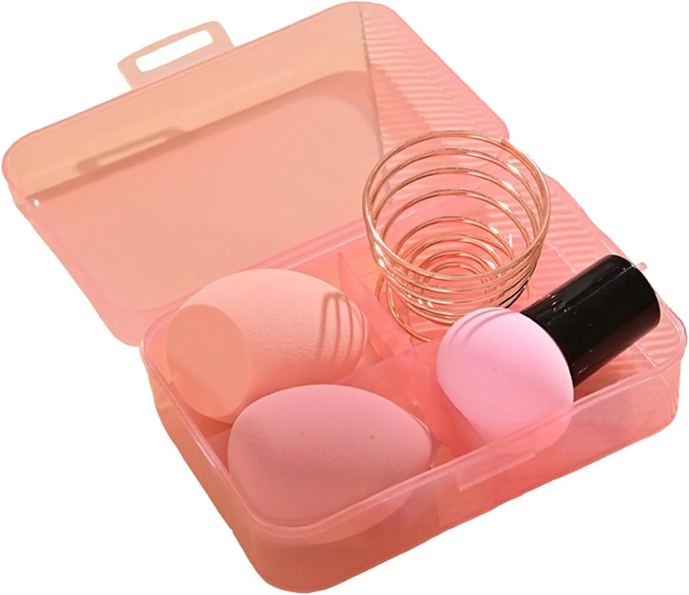 ست اسفنج آرایشی YJUFoar، ست 3 عددی بلندر و هولدر بدون لاتکس، بلندر های زیبایی صورتی ملایم برای کرم ها، پودر و لوازم آرایشی مایع، اپلیکاتورهای آرایشی ملایم