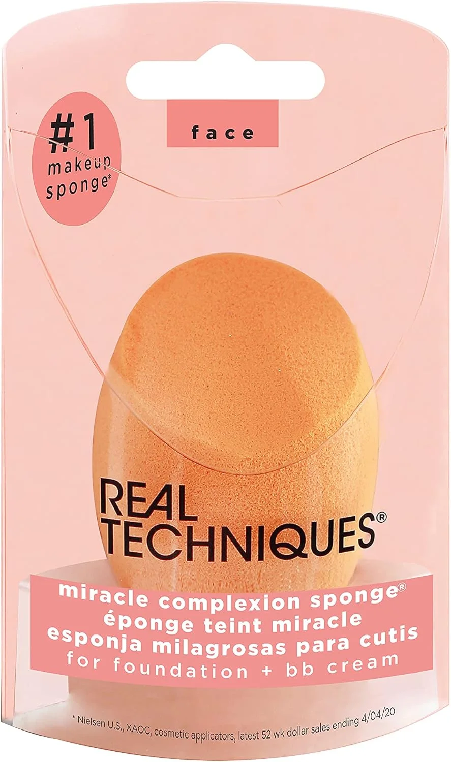 اسفنج آرایشی ریل تکنیک مدل Miracle Complexion (بسته 4 عددی) طراحی 3 در 1 چند منظوره برای ترکیب یکنواخت، نوک دقیق برای پوشاندن لک ها، لبه صاف برای کانتورینگ، 13.6 گرم