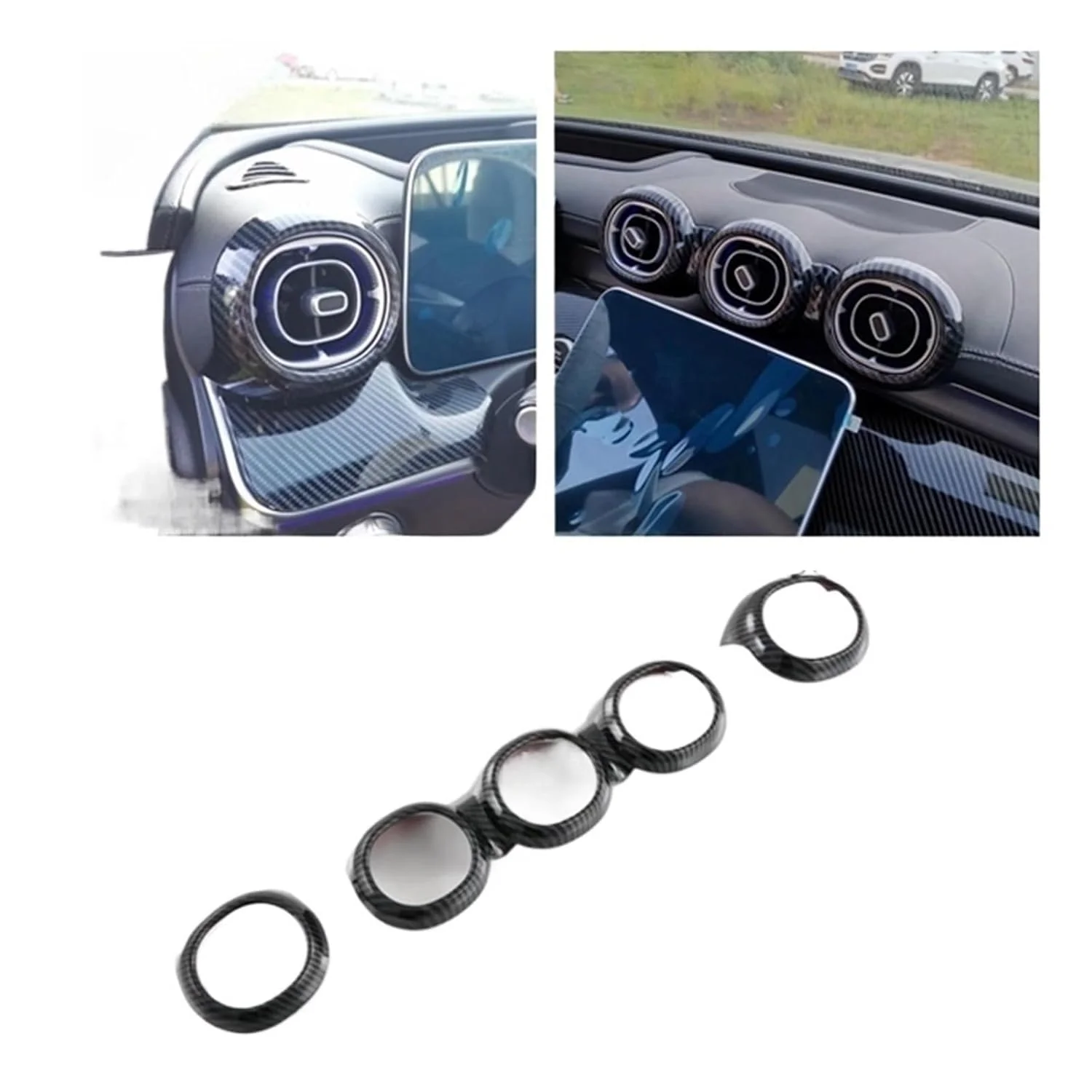 Console Panel Trim Cover For For GLC For 260 For 300 For X254 2023 2024 Front Central Control Air AC Conditioning Outlet Vent Cover Trim(Carbon Fiber Look-B) Console Panel Trim Cover For For GLC For 260 For 300 For X254 2023 2024 Front Central Control Air AC Conditioning Outlet Vent Cover Trim(Carbon Fiber Look-B)