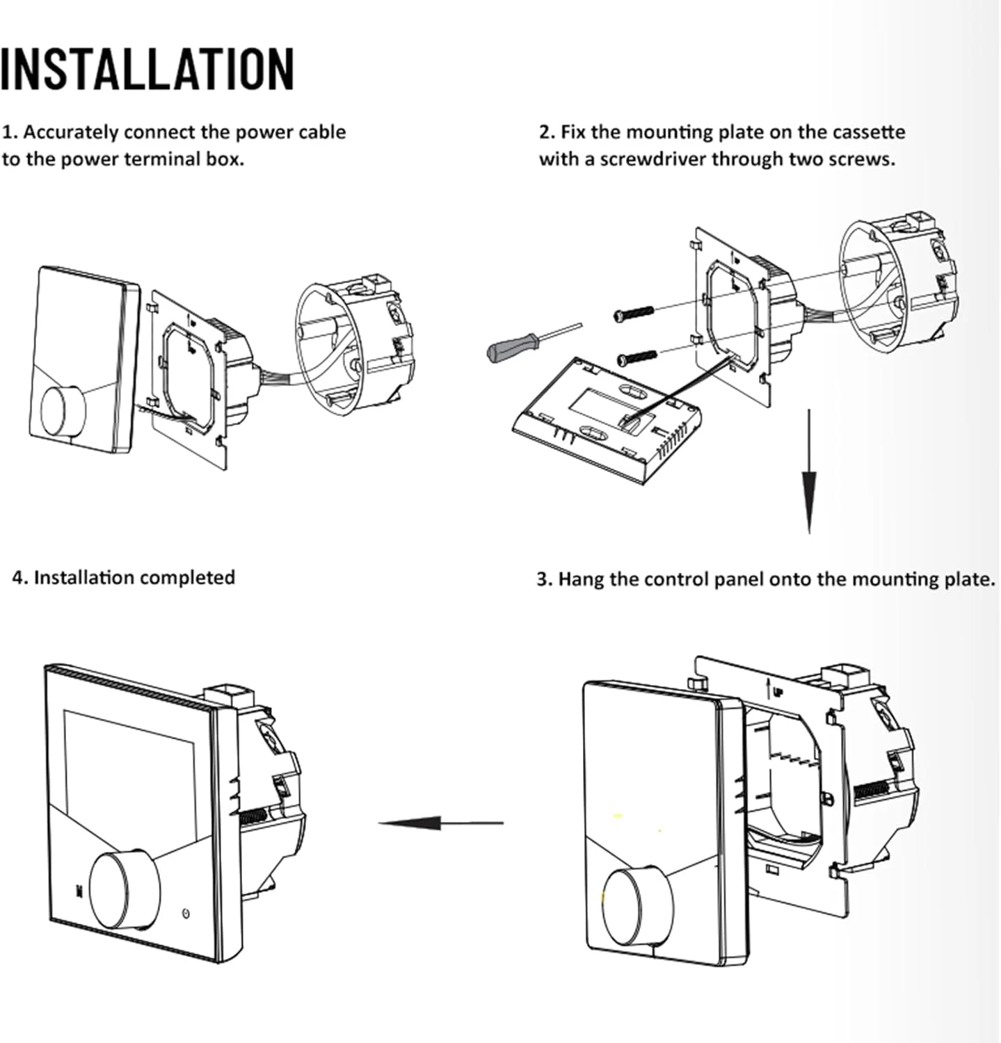 ترموستات AC، کنترلر دمای تهویه مطبوع مرکزی قابل برنامه ریزی، پنل کنترل نازک برای خانه، اداره، مراکز خرید، هتل ها (مشکی)