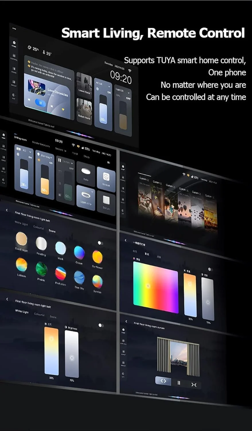 پنل کنترل لمسی هوشمند خانگی تویا 8 اینچی