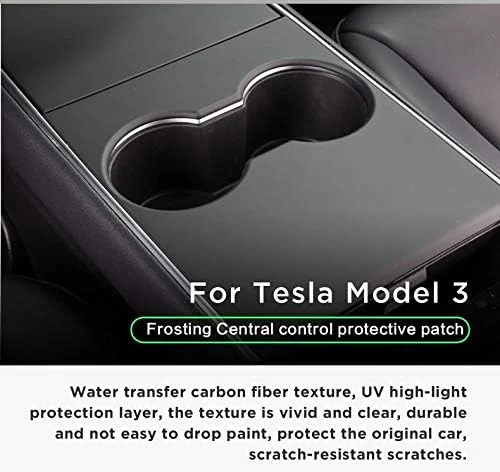 محافظ پنل کنترل مرکزی خودرو Vuzmode، مناسب برای تسلا مدل 3 سال 2017-2019، سه تکه با حس خوب، مناسب برای پوشش دریچه هوای درب خودرو تسلا مدل Y (قرمز)